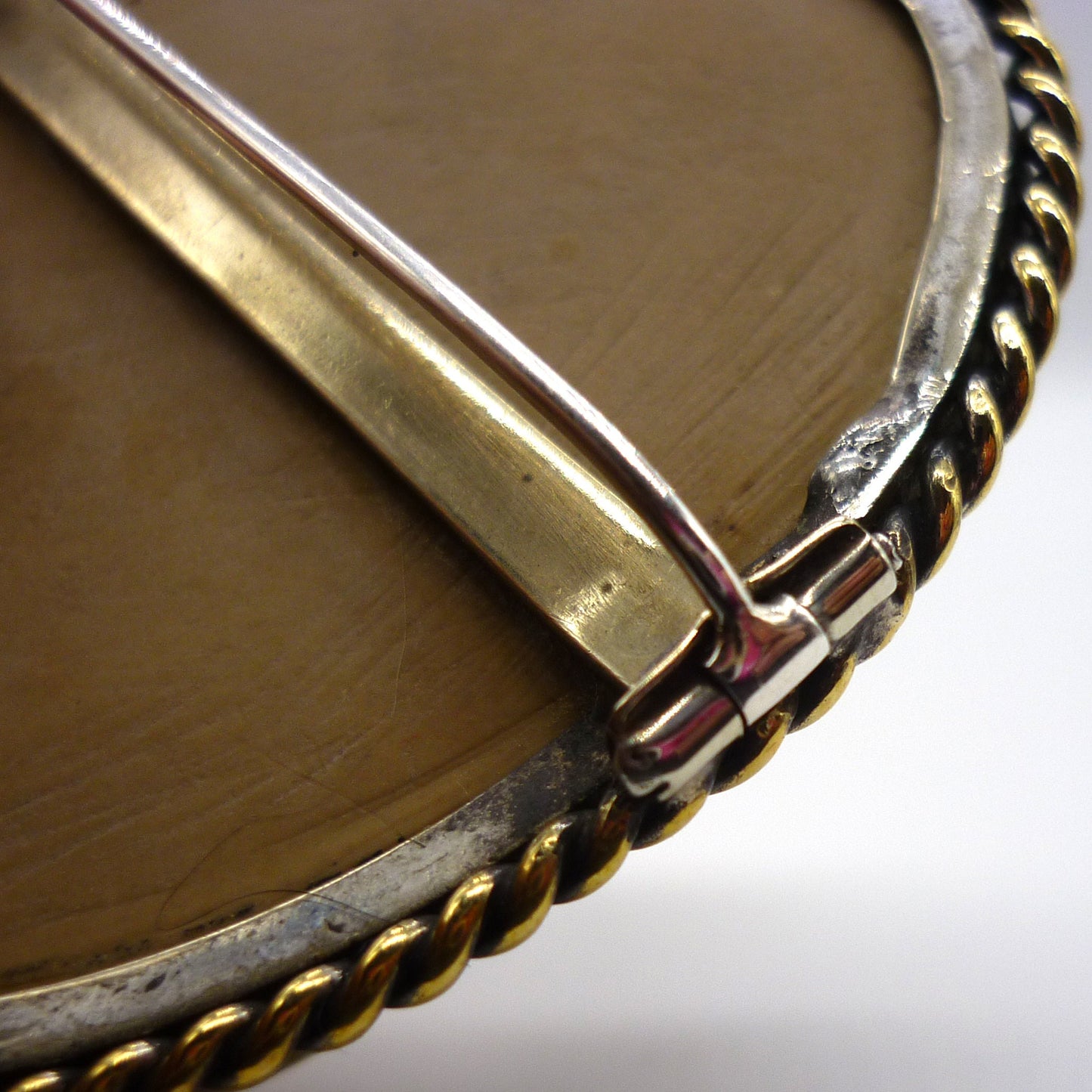 Large Antique Lava Cameo Brooch