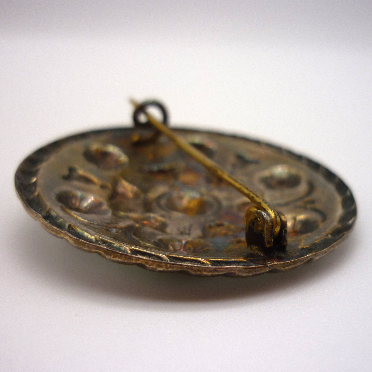 Norwegian Silver & Enamel Shield Brooch by Andresen and Scheinpflug, Mid Century Scandinavian Design