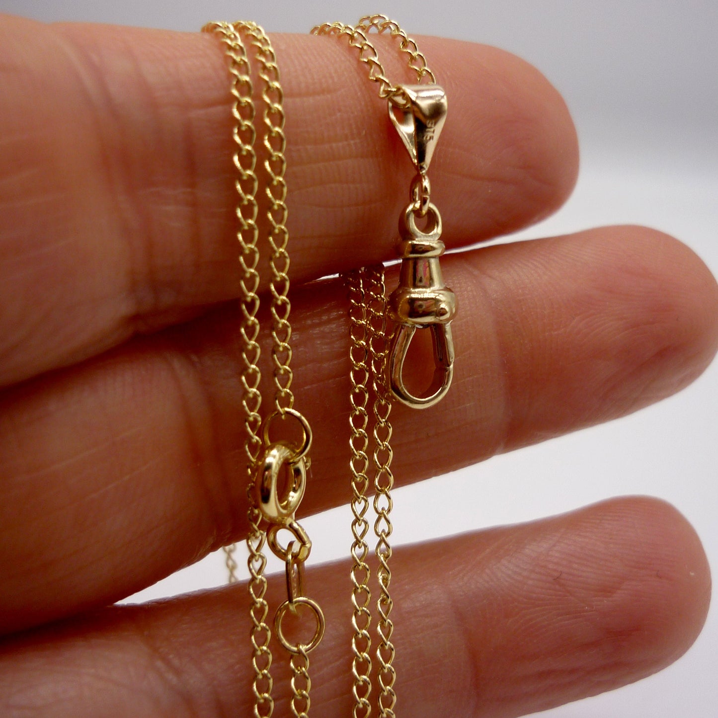 Vintage 9ct Gold Globe Necklace: Aurora Borealis Crystal Bead, 1971 London