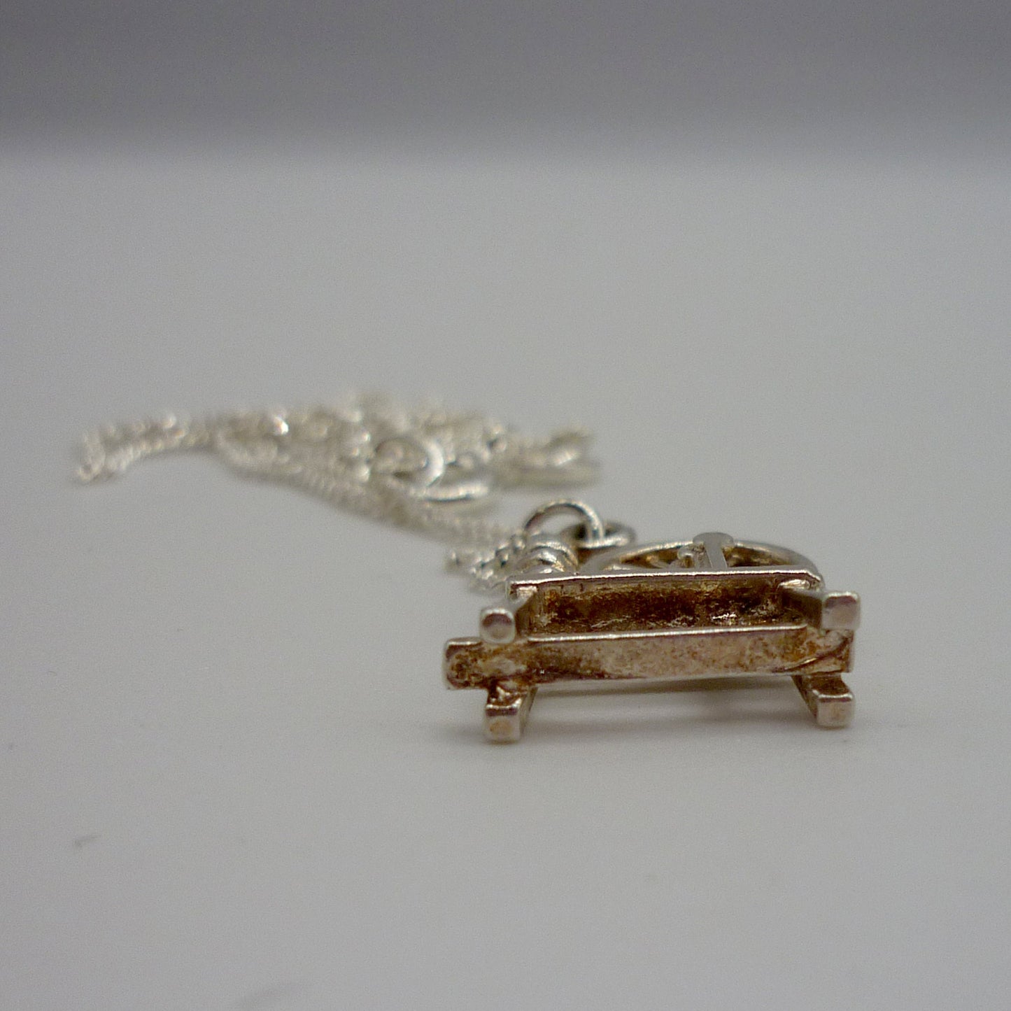 Sleeping Beauty Spinning Wheel Charm Necklace, Fairy Tale Jewelry