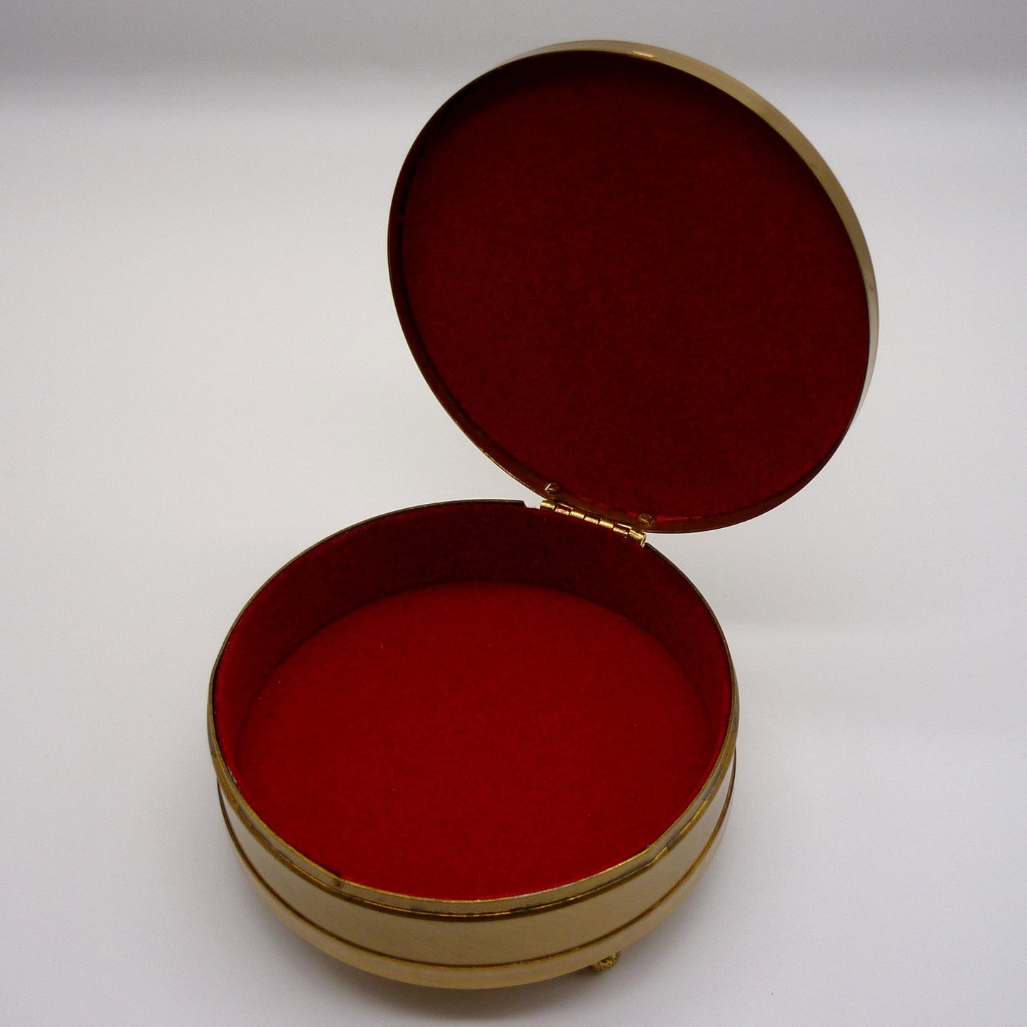 Margaret Rose Gold Tone Trinket Box with Marcasite Set Butterfly Motif to Lid