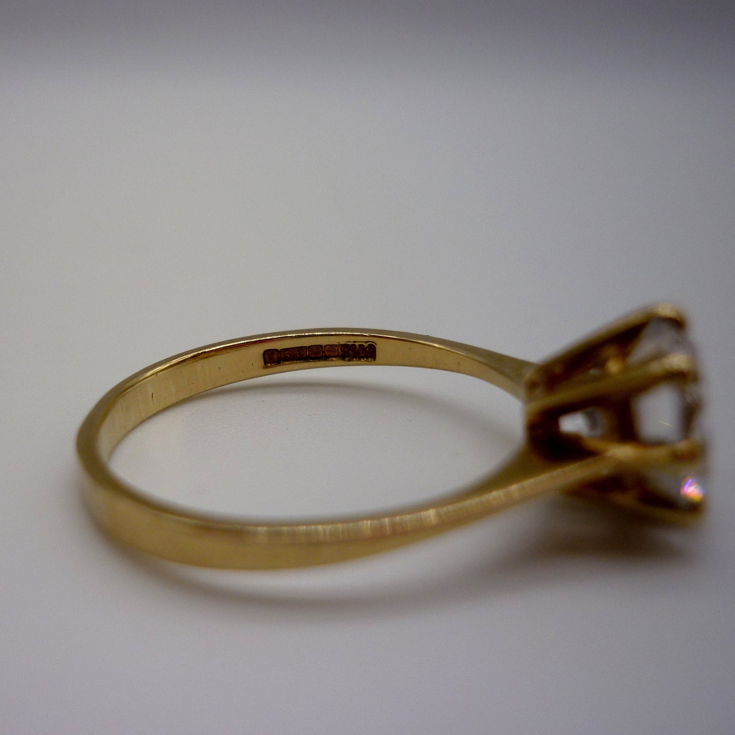 Cubic Zirconia Solitaire Ring Size 6.75