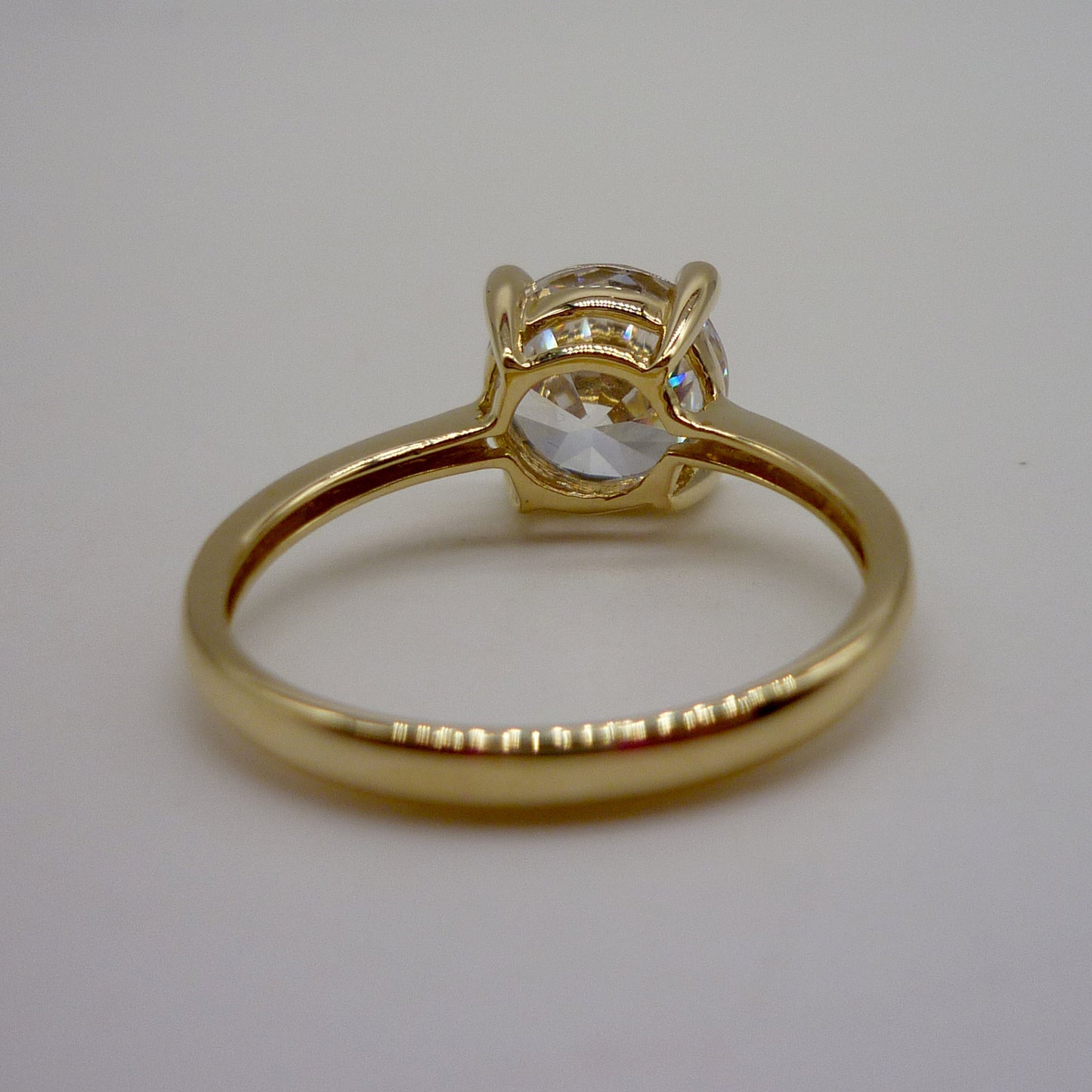 Cubic Zirconia Ring Size 6.5, Simulated Diamond Solitaire
