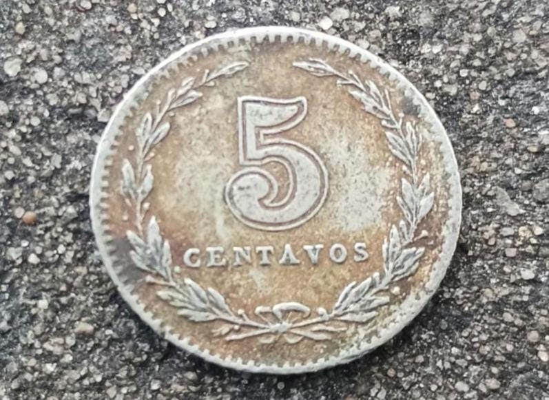 1936 Argentinian 5 Centavos Coin: Copper-Nickel Collectible