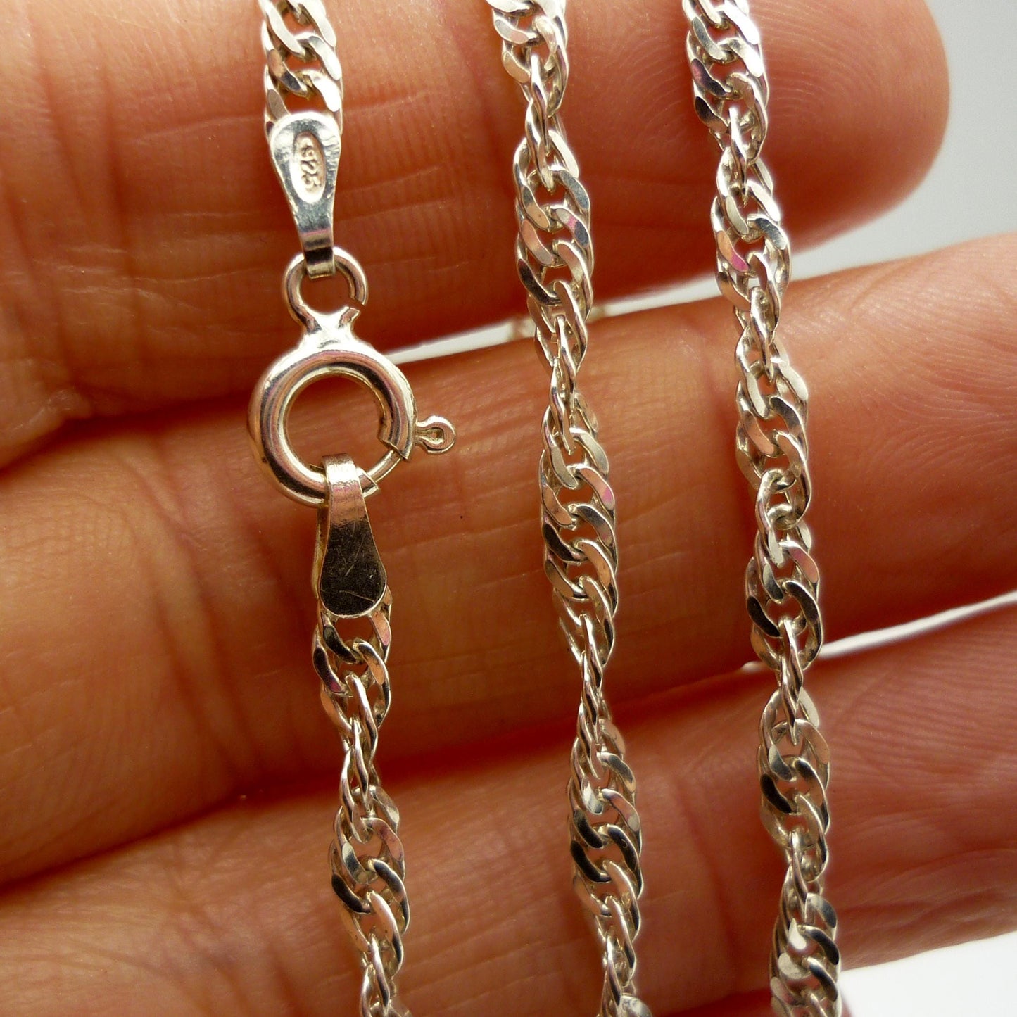 Vintage Amber and Silver Pendant on Long Twist Chain