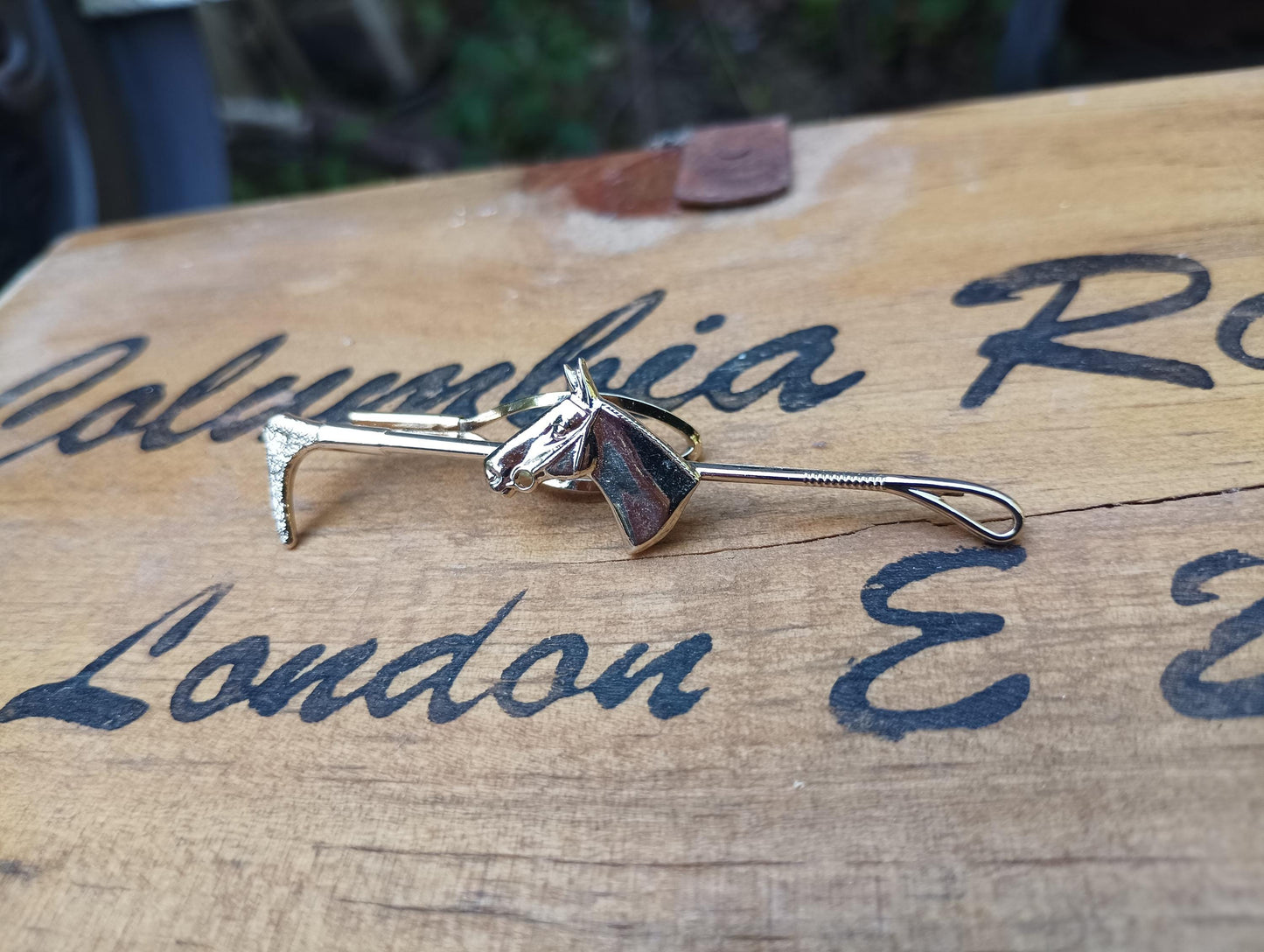 Vintage Stratton Gold Plated Horse Head Tie Clip - Equestrian Fashion