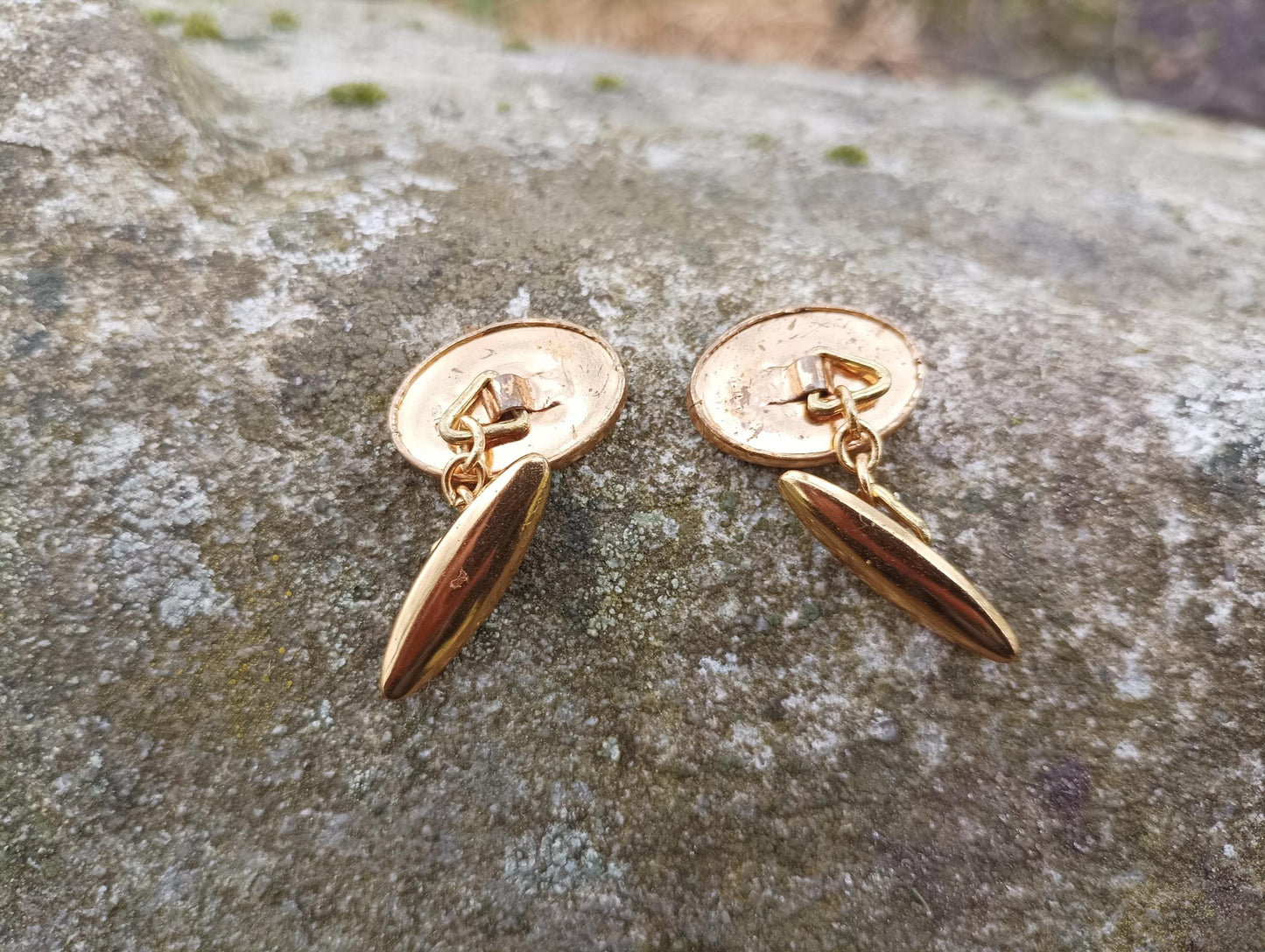 Vintage 1930s Scottish Terrier Cufflinks: Art Deco Gold Plated Dog Jewelry