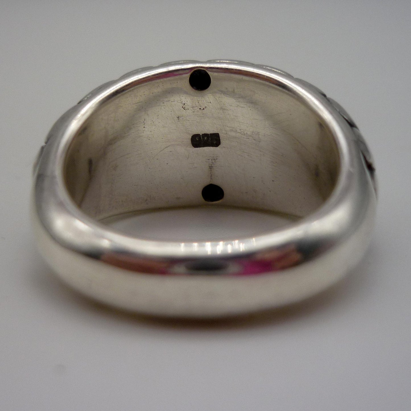 Chunky Silver Dome Ring Size 6.75