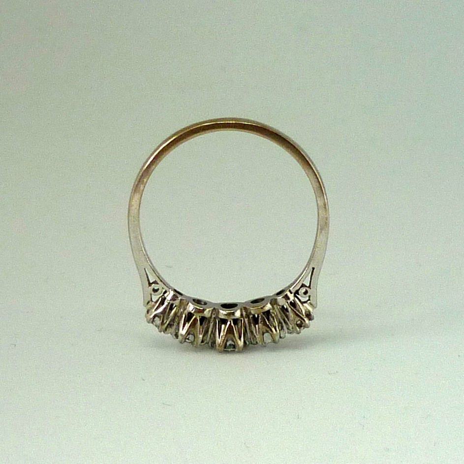 Vintage 18K White Gold Diamond Wedding Band - UK Size R/S, US Size 9