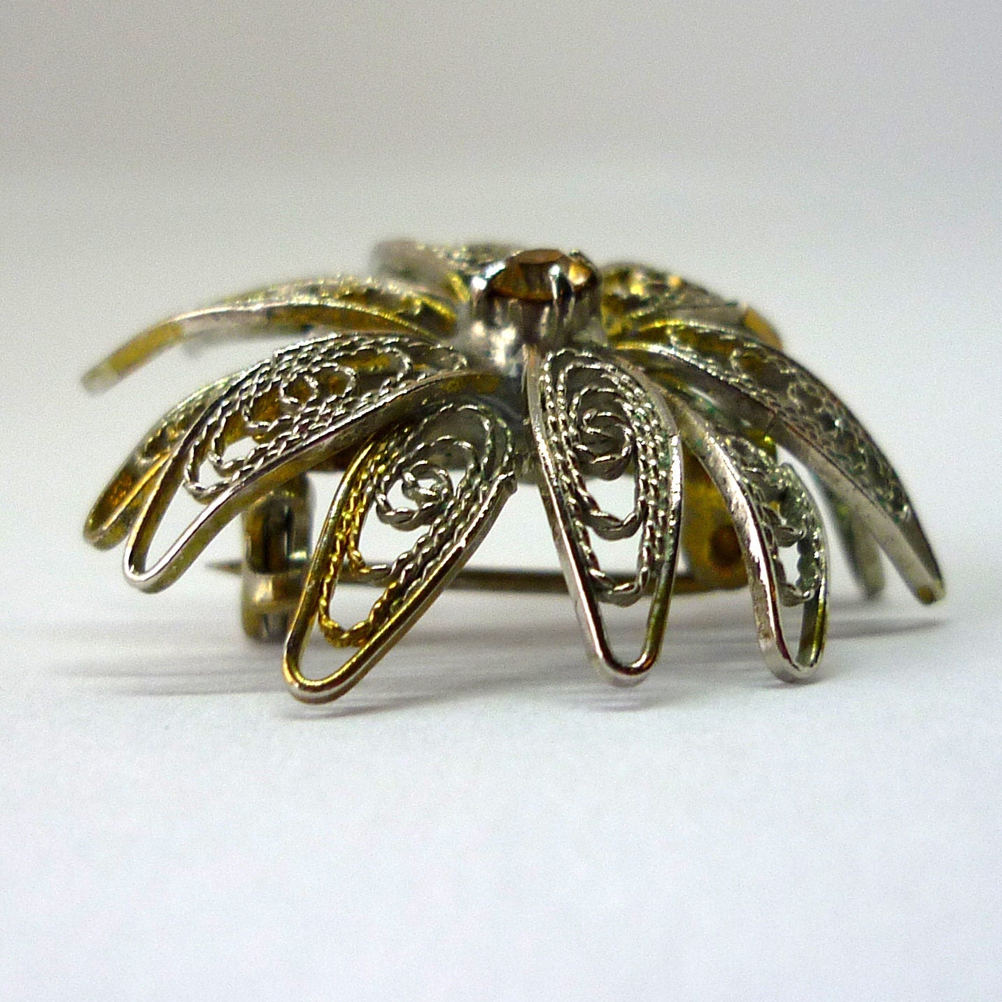 Filigree Flower Brooch