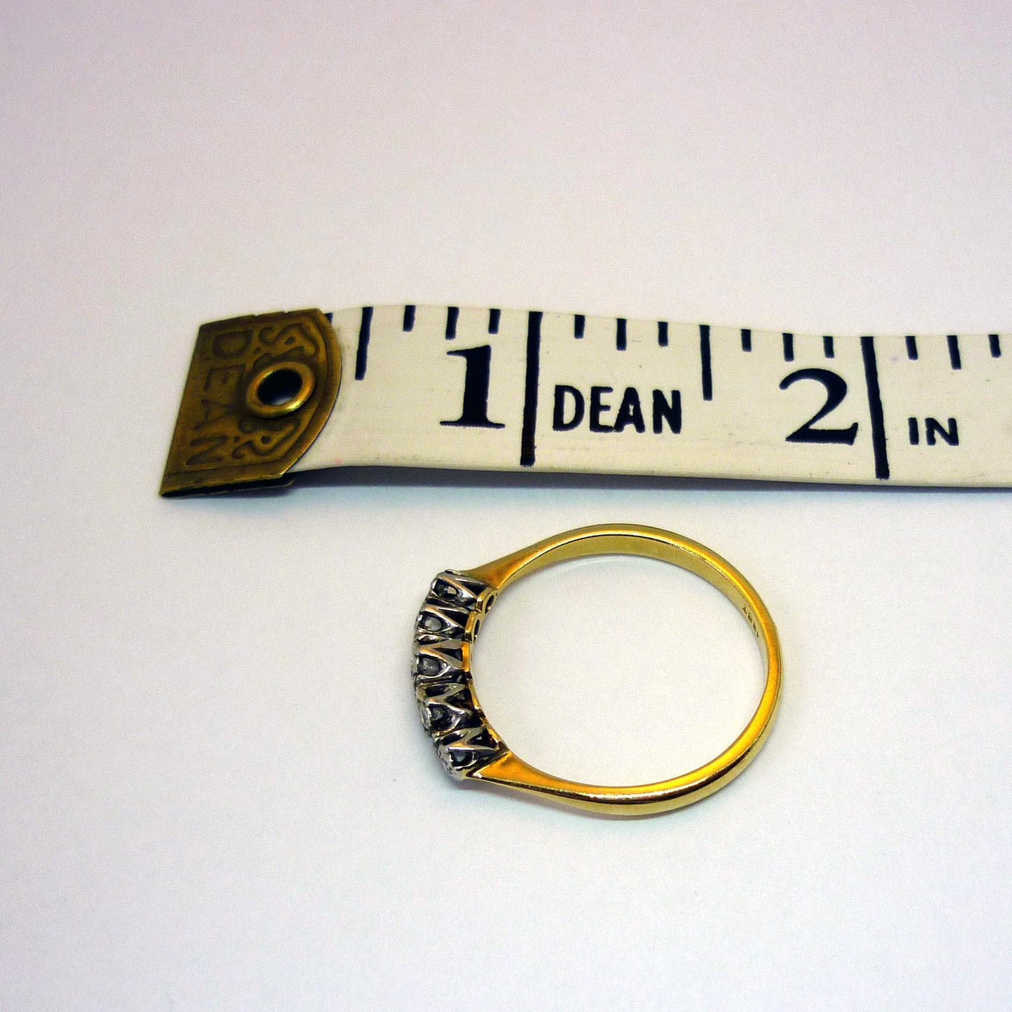 Five Stone Diamond Ring, Half Eternity Wedding Band Size 9