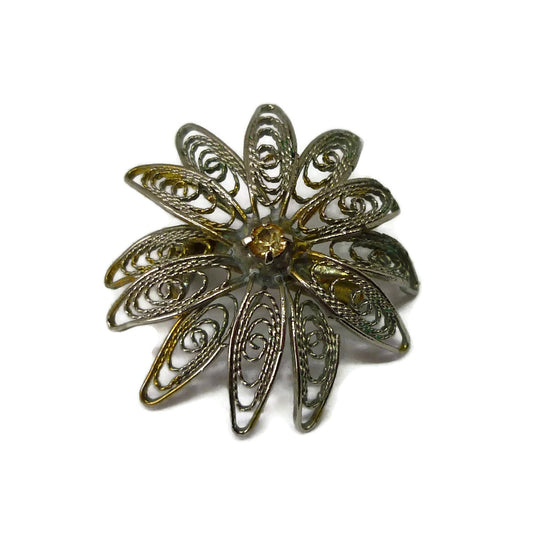 Filigree Flower Brooch