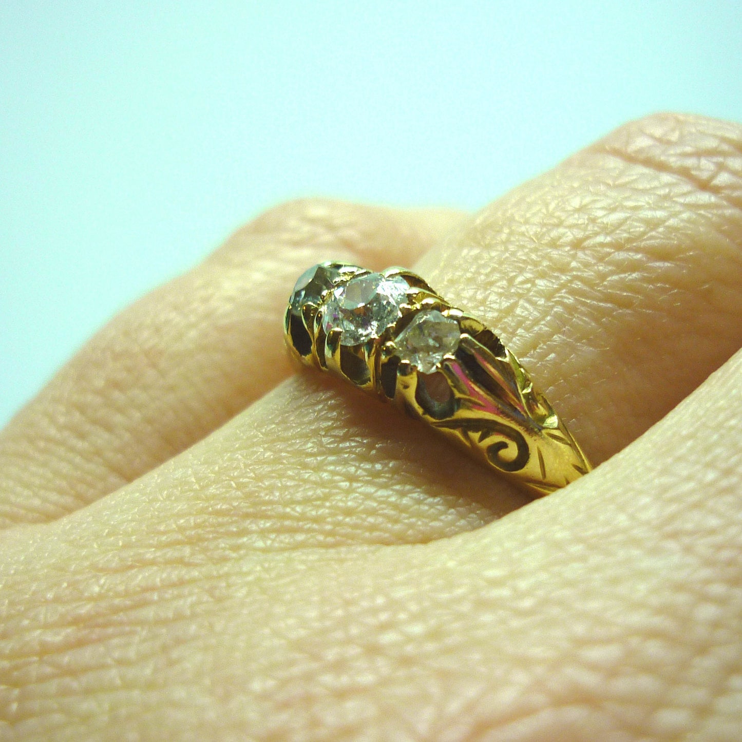 Antique Old Cut Diamond Ring Size 5.75