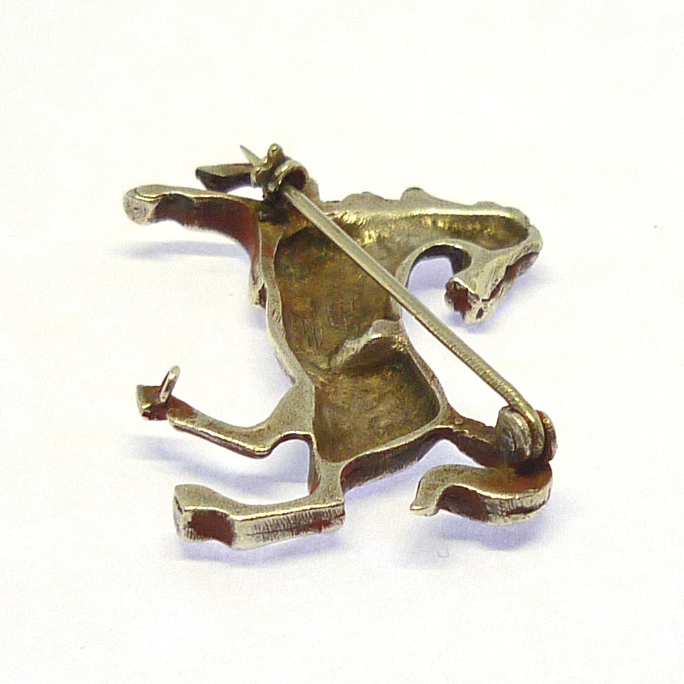 Silver Horse Brooch