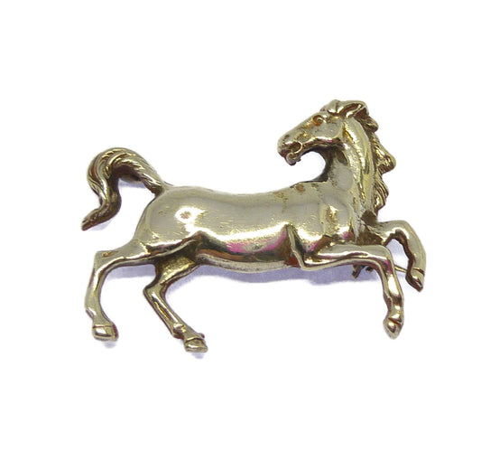 Silver Horse Brooch