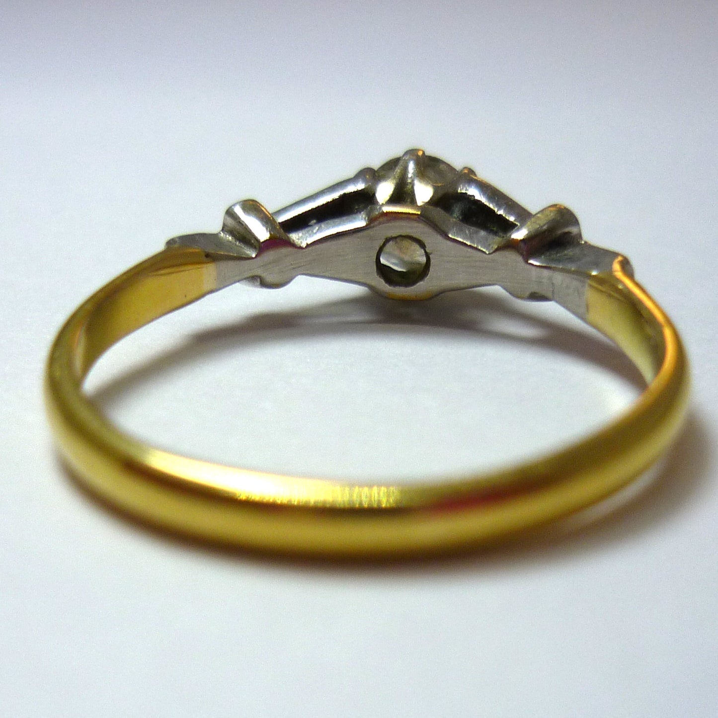 Art Deco Engagement Ring, O.25ct Diamond Solitaire, Estate Jewelry