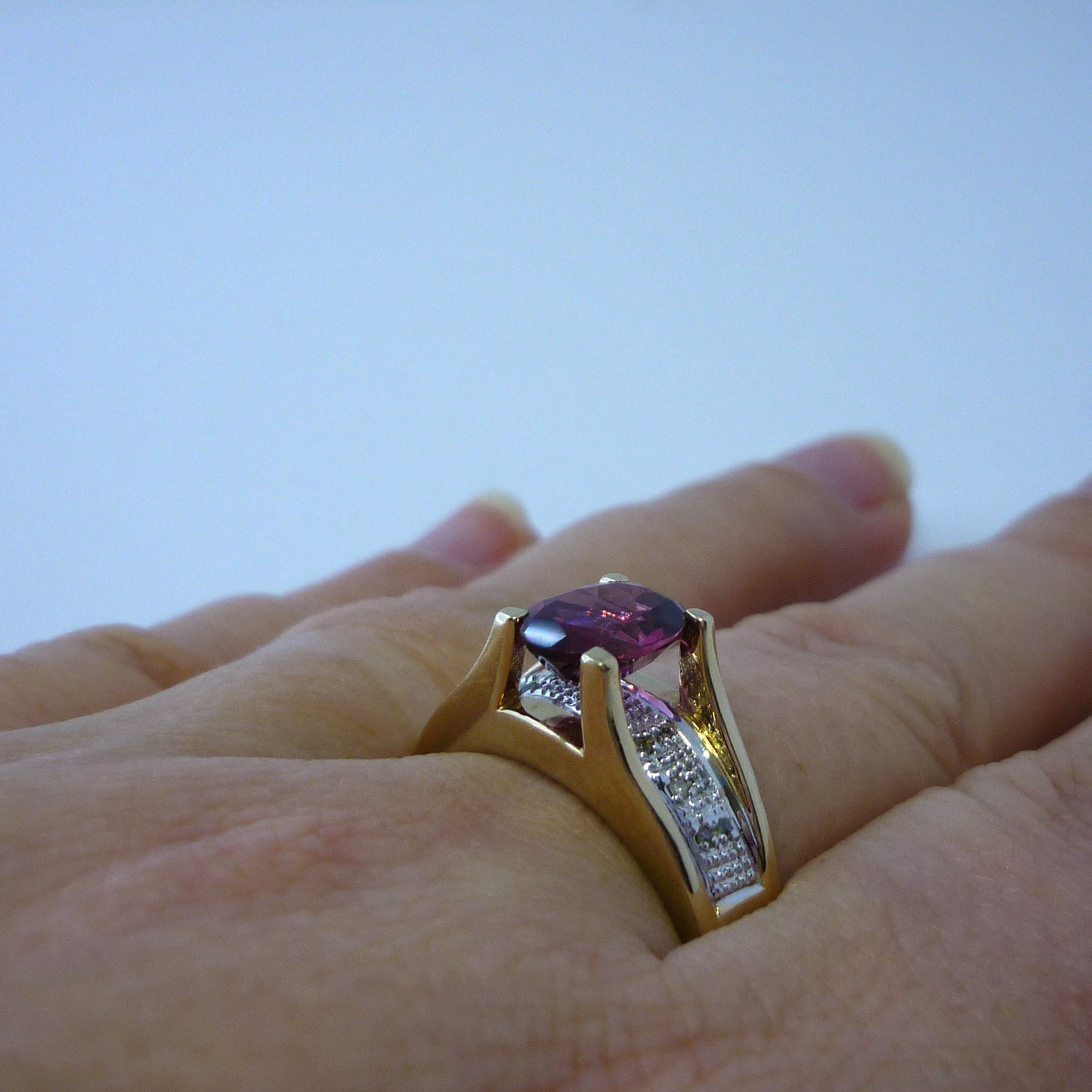 Pink Tourmaline Ring Size 8.75
