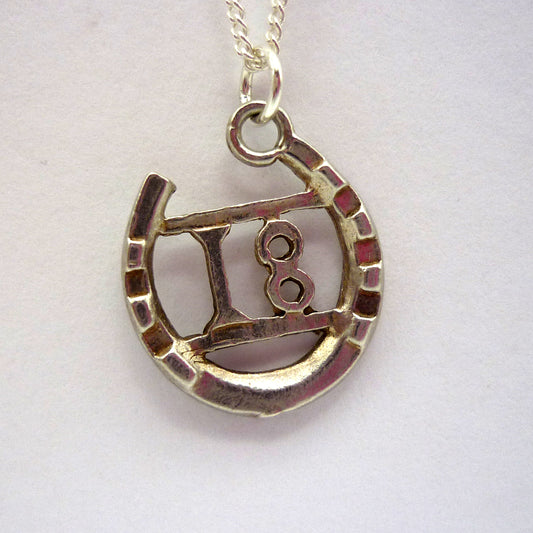 Lucky Horseshoe 18th Birthday Charm Necklace