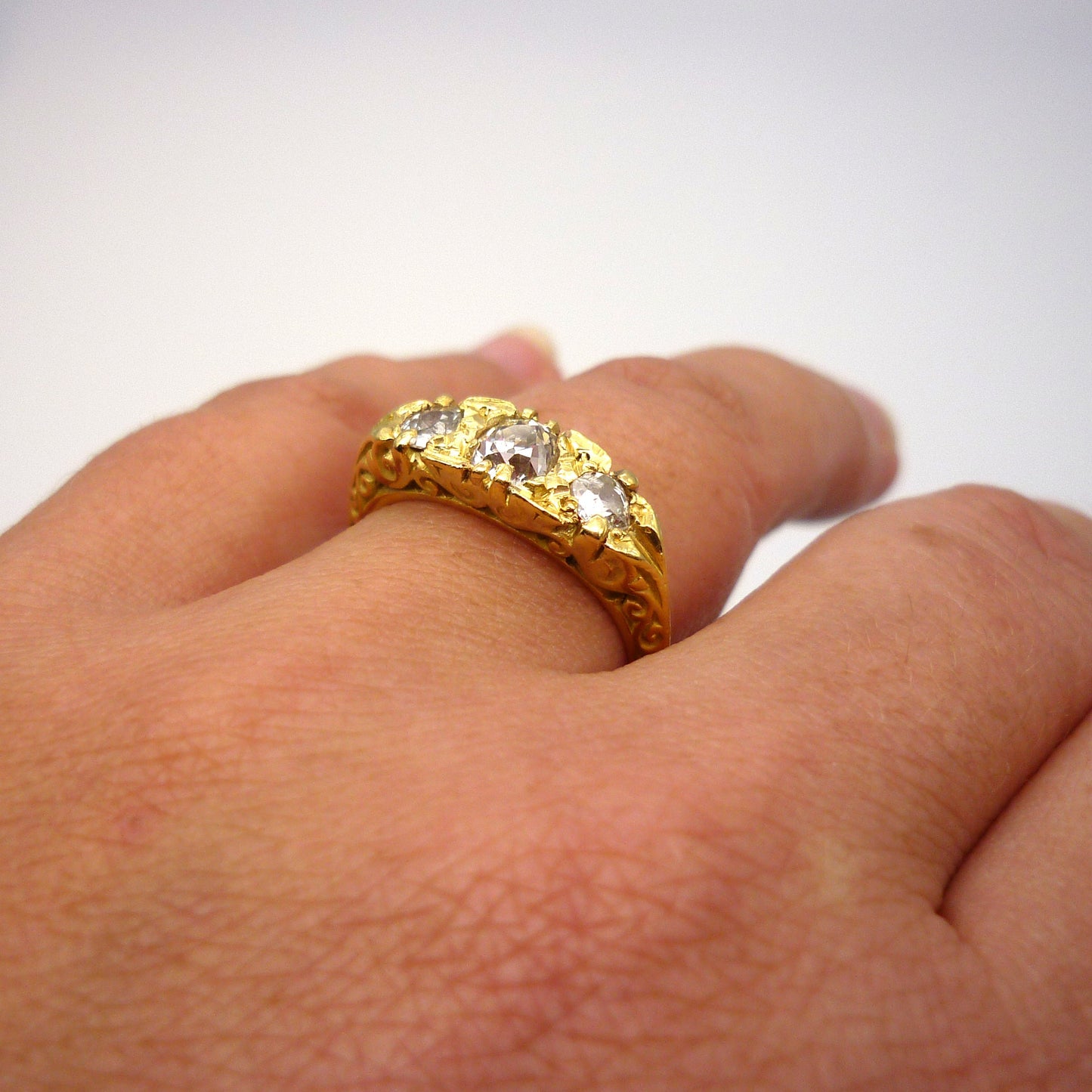 Old Cut Diamond Ring Size 6.5