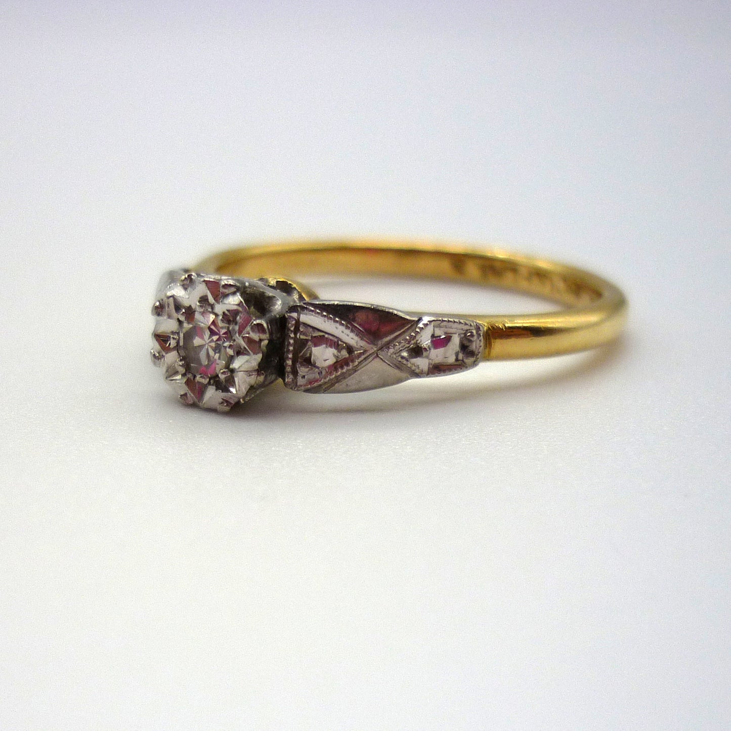 Art Deco Solitaire Diamond Ring Size 6.25
