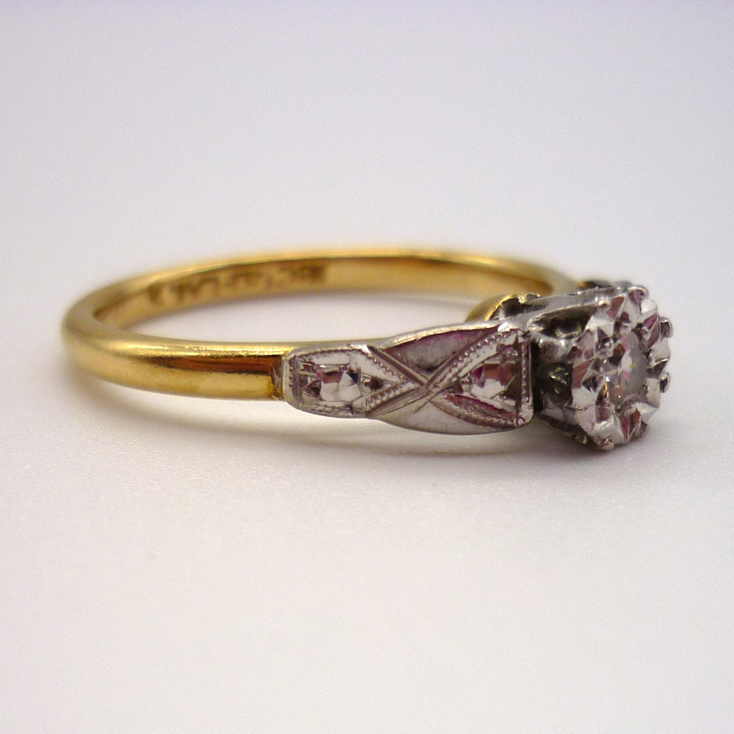 Art Deco Solitaire Diamond Ring Size 6.25