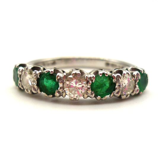Emerald & Diamond Stacking Ring
