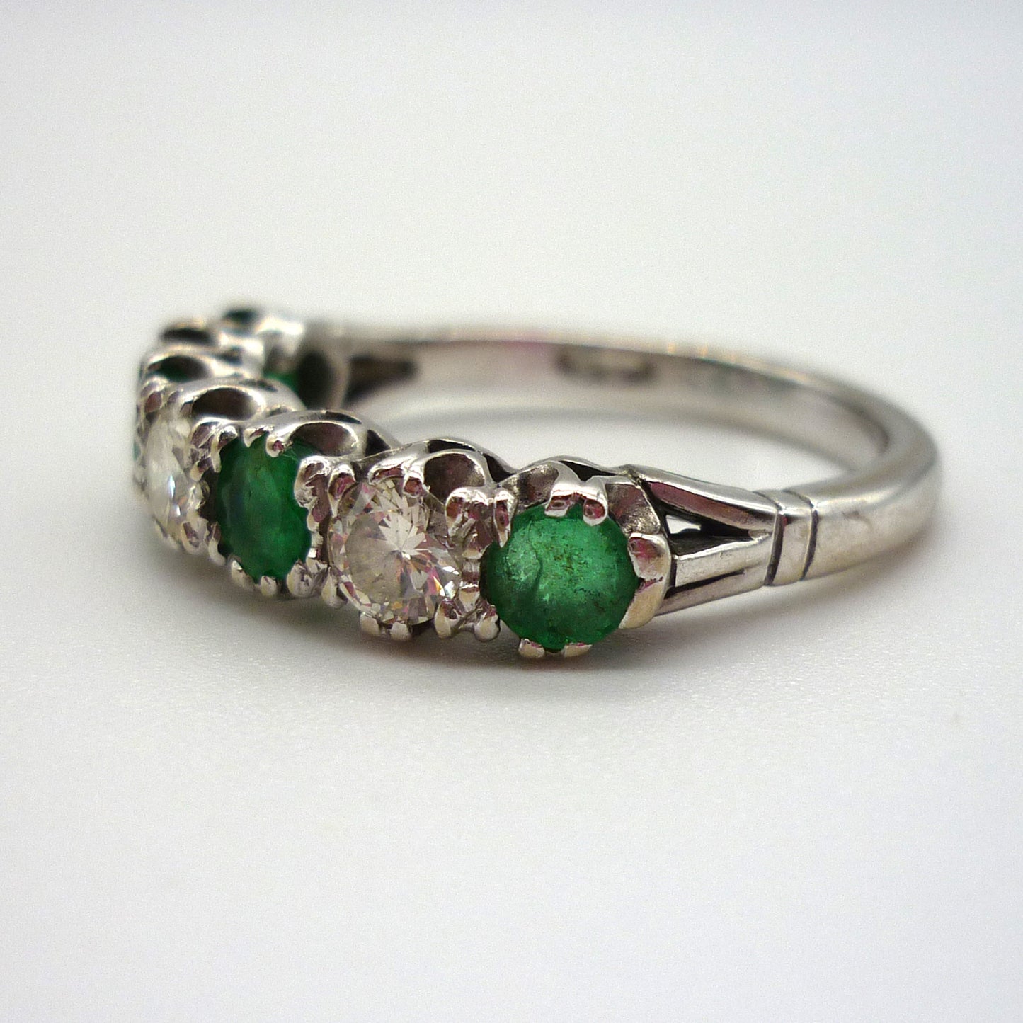 Emerald & Diamond Stacking Ring
