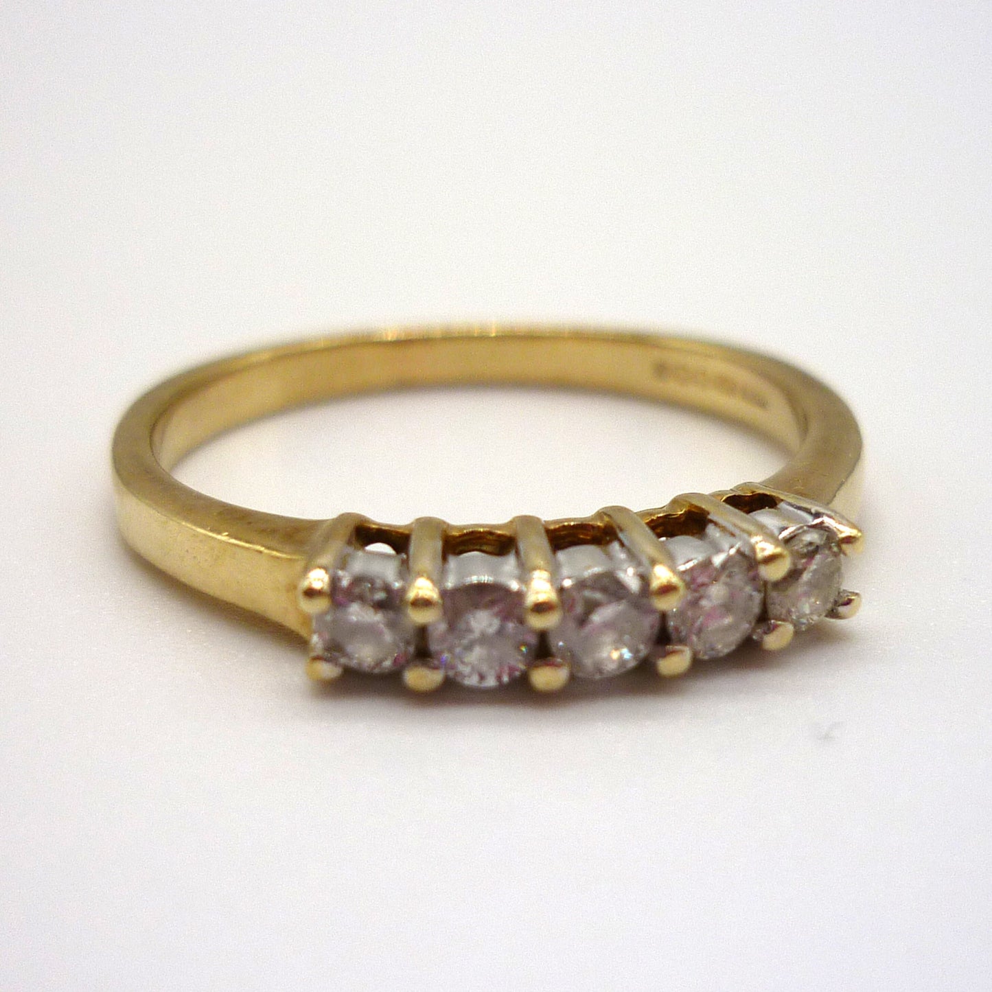 5 Stone Diamond Wedding Band Size 7