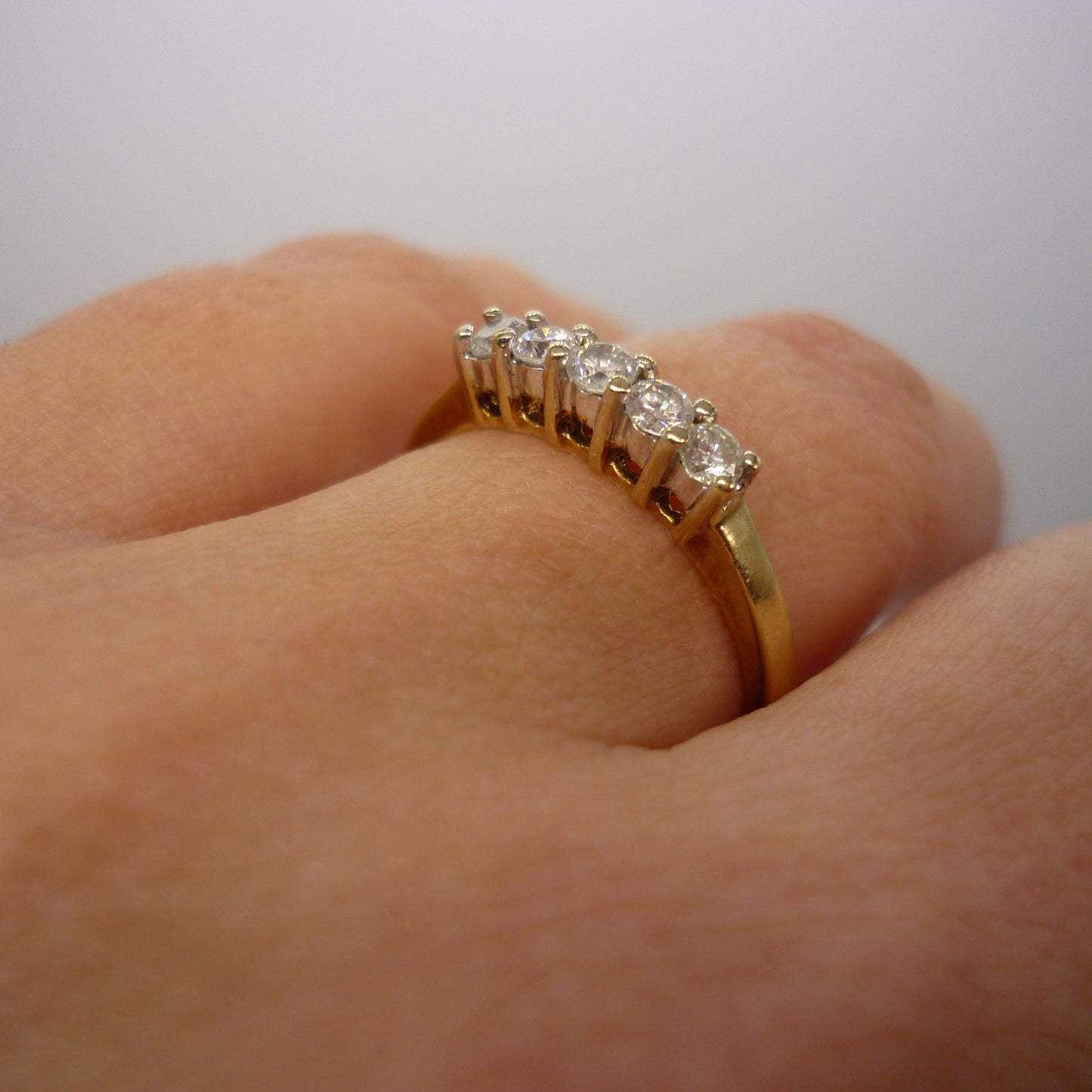 5 Stone Diamond Wedding Band Size 7