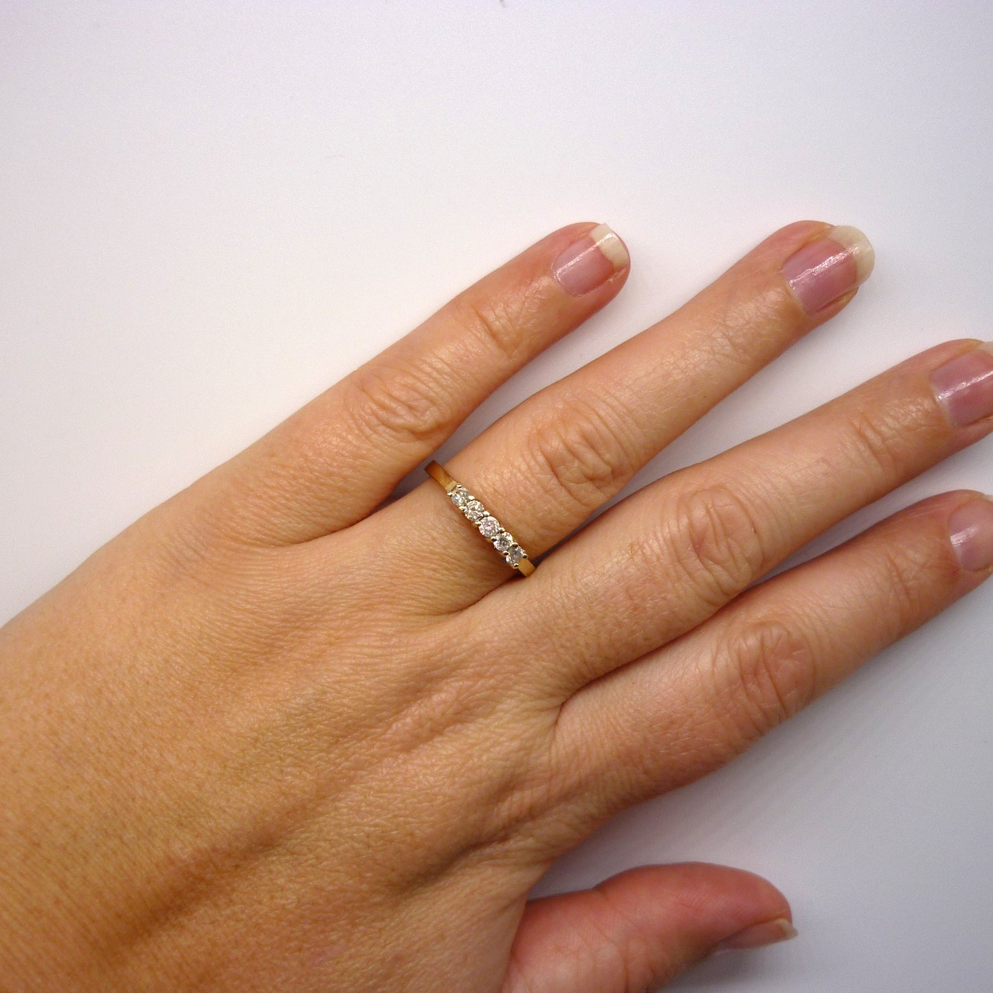5 Stone Diamond Wedding Band Size 7