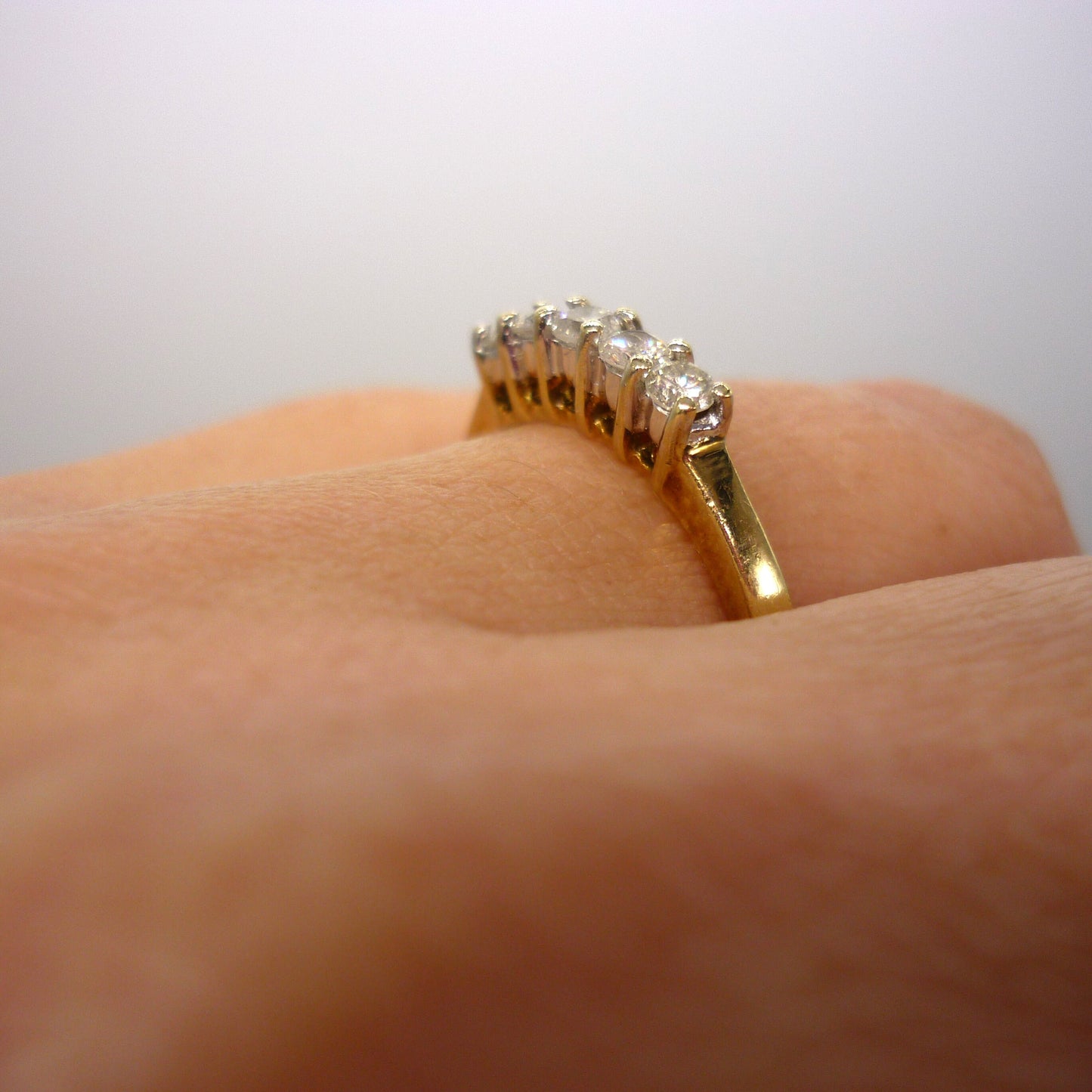 5 Stone Diamond Wedding Band Size 7