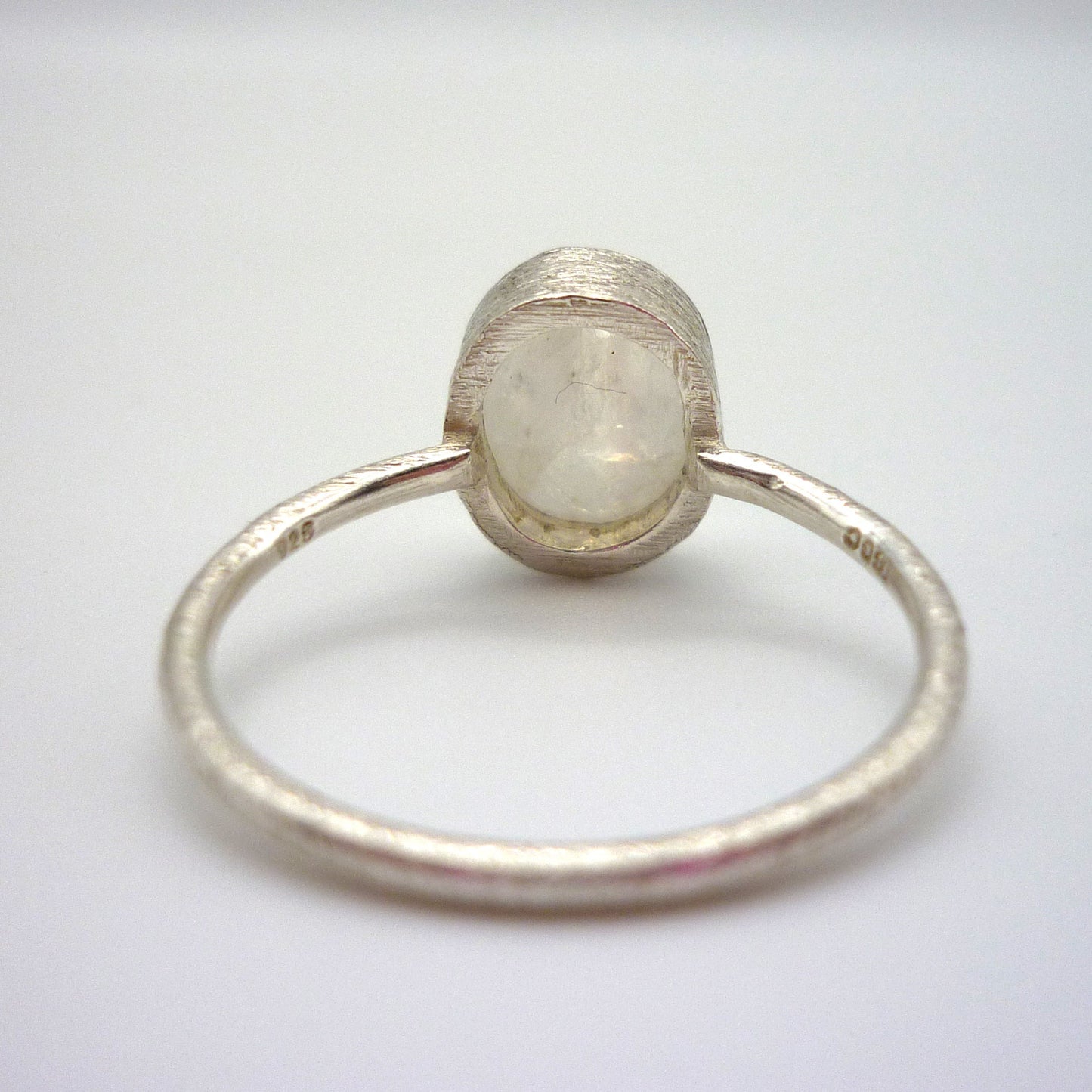 Raw Topaz Silver Ring Size 7.75, Natural Stone Dainty Ring