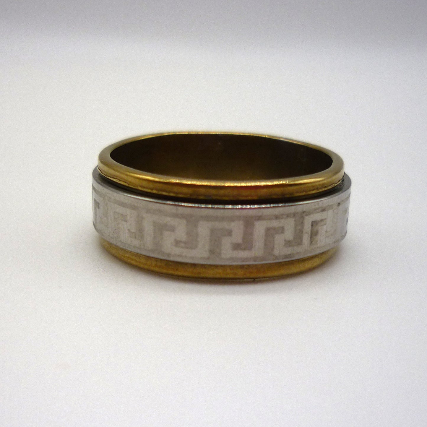 2 Tone Stainless Steel Spinner Ring Size N