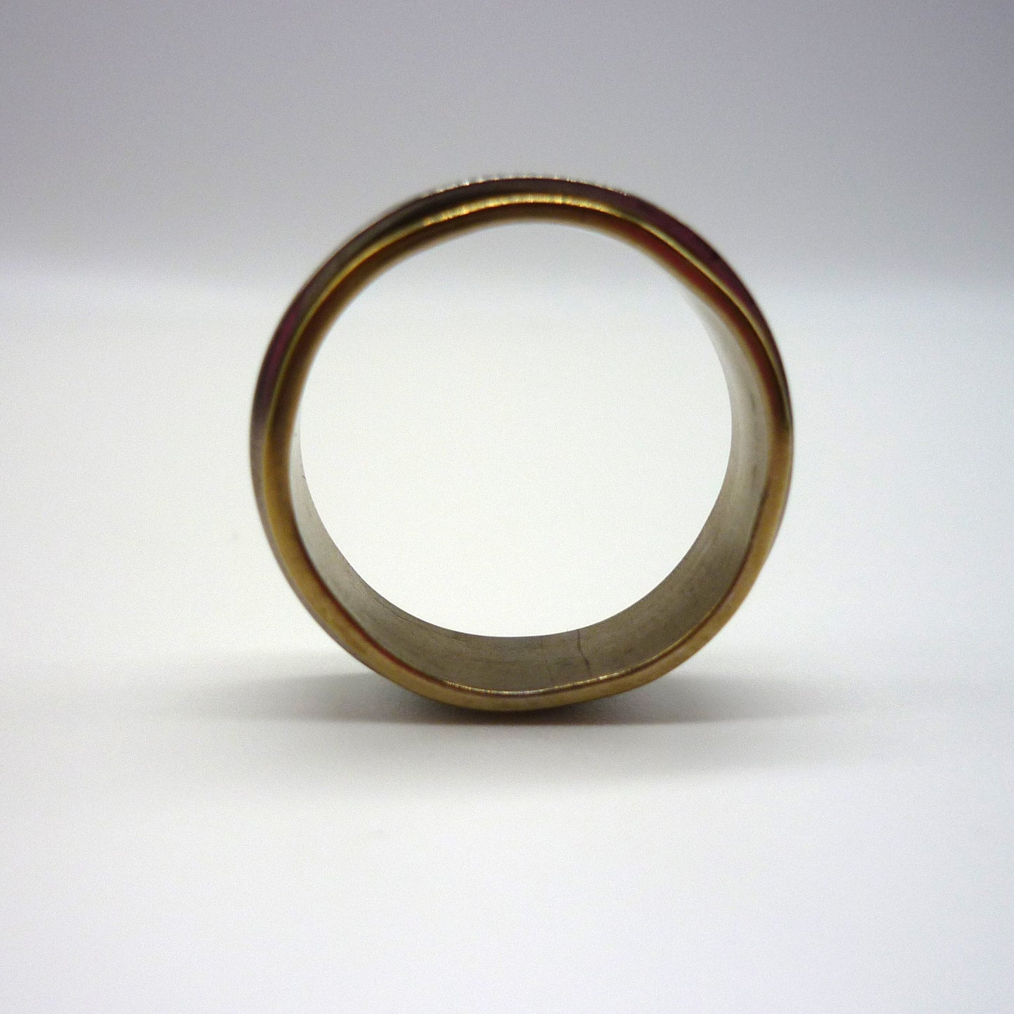 2 Tone Stainless Steel Spinner Ring Size N