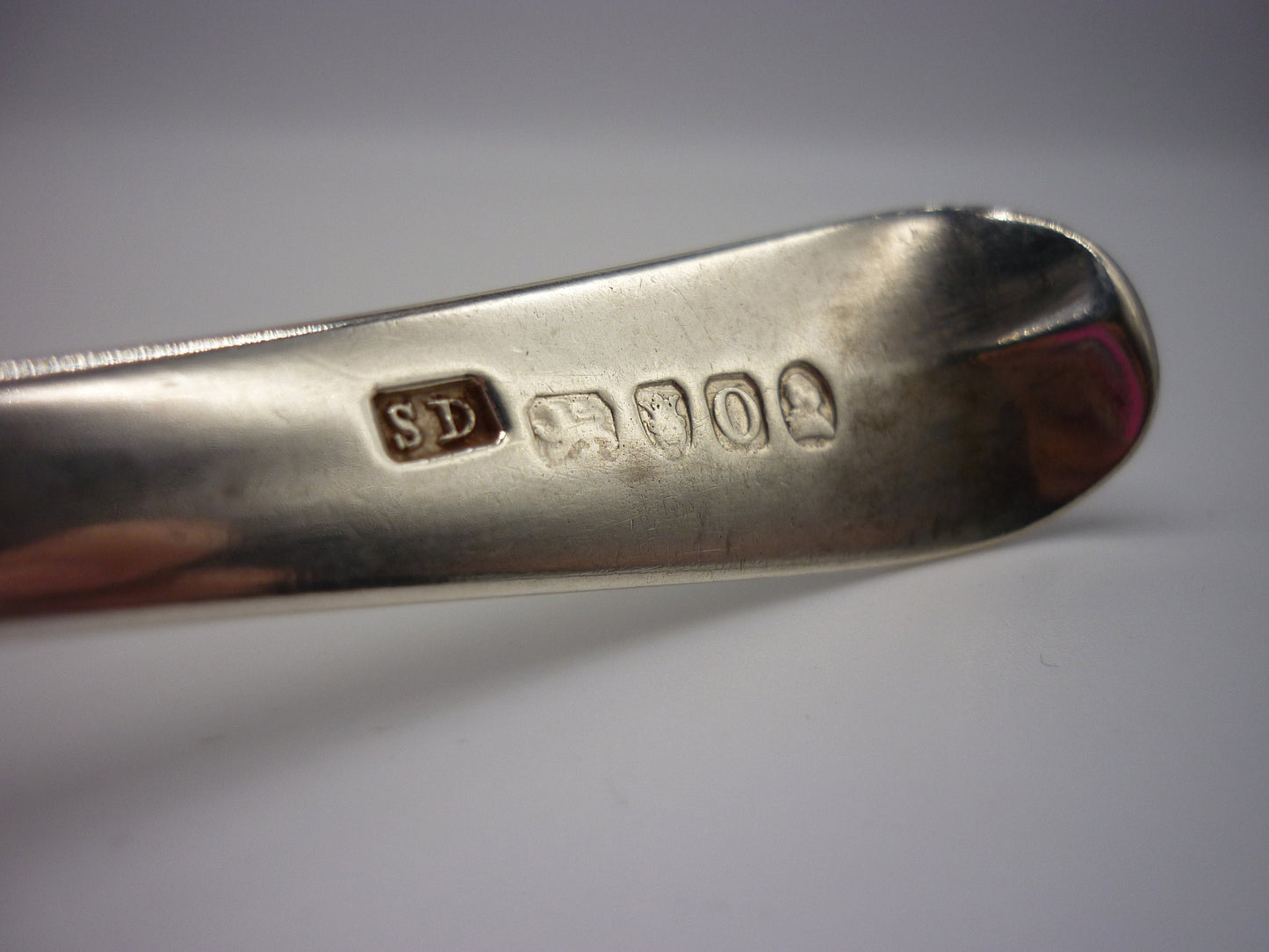 1789 Solid Silver Serving Spoon: Antique George III Old English Cutlery