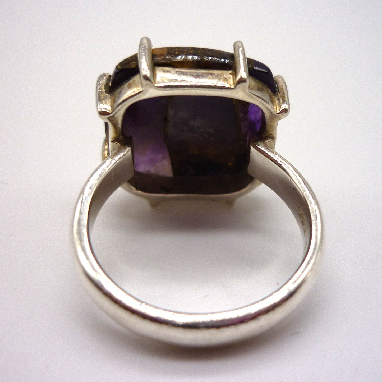 Copper Mojave Amethyst Ring in 925 Sterling Silver Size 6.75