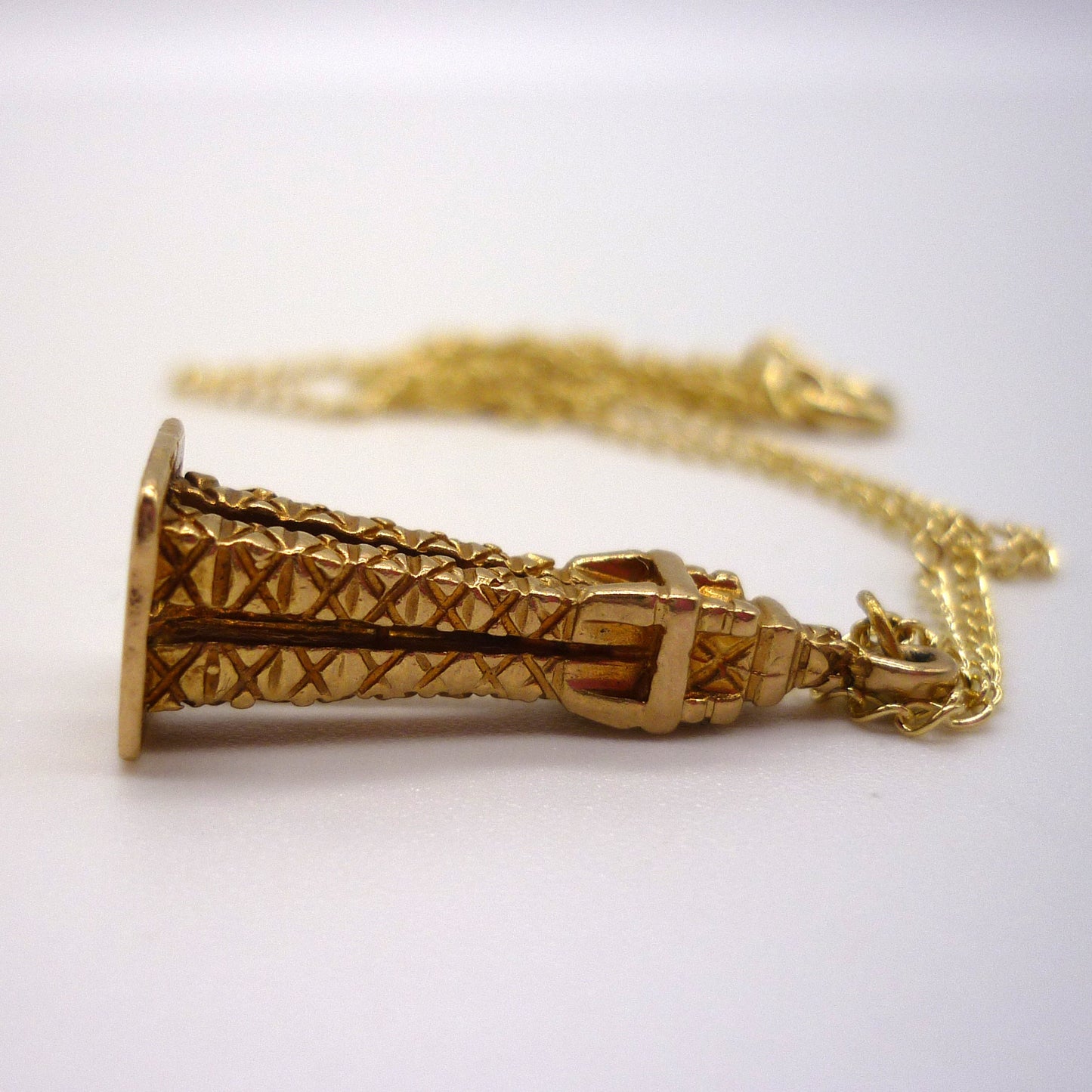 Vintage Gold Blackpool Tower Charm Necklace