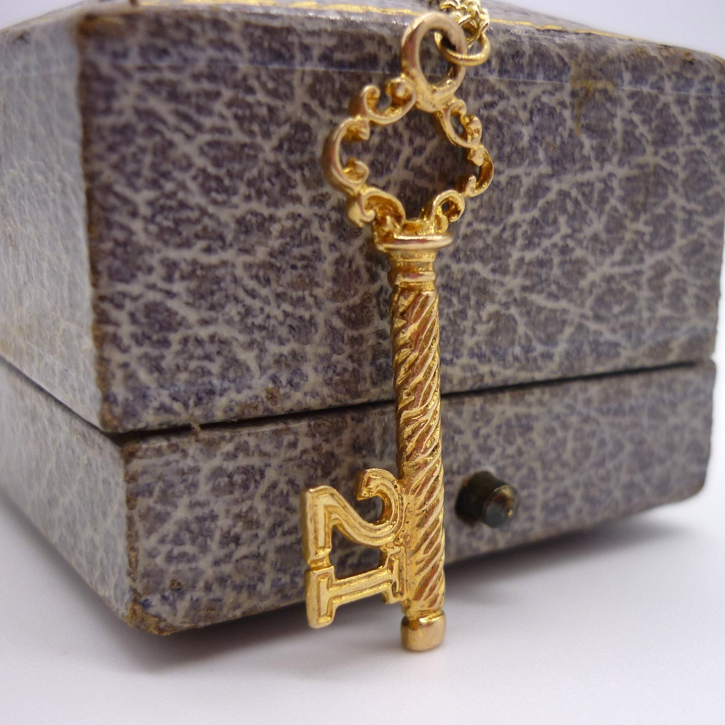 Vintage Gold 21 Key Charm Necklace
