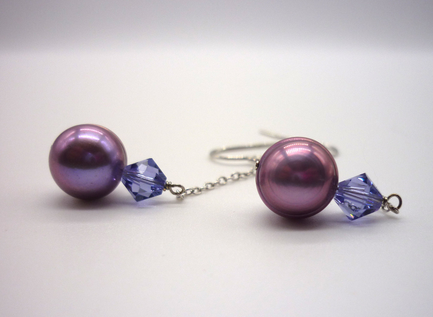 Long Chain & Bead Dangle Earrings