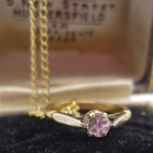 Wedding Ring Charm Necklace, Vintage Gift for Bride To Be