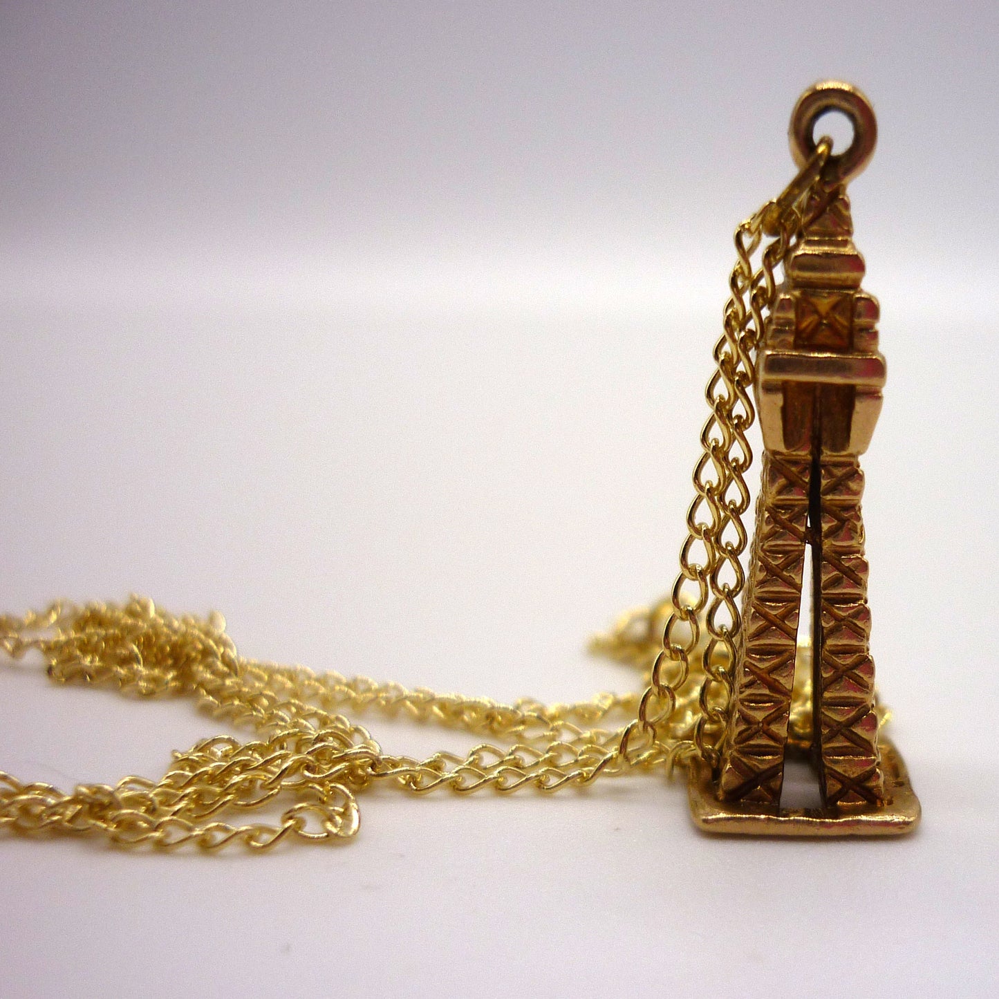 Vintage Gold Blackpool Tower Charm Necklace