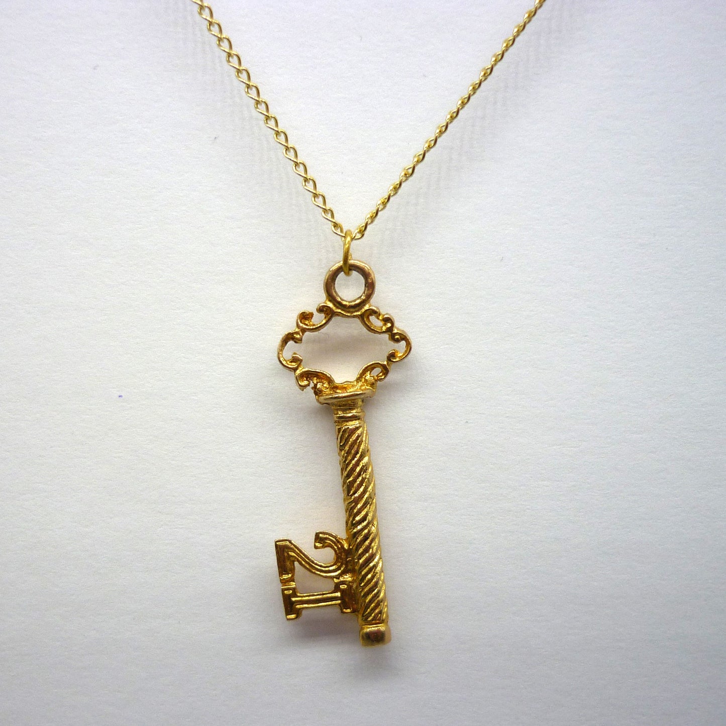Vintage Gold 21 Key Charm Necklace