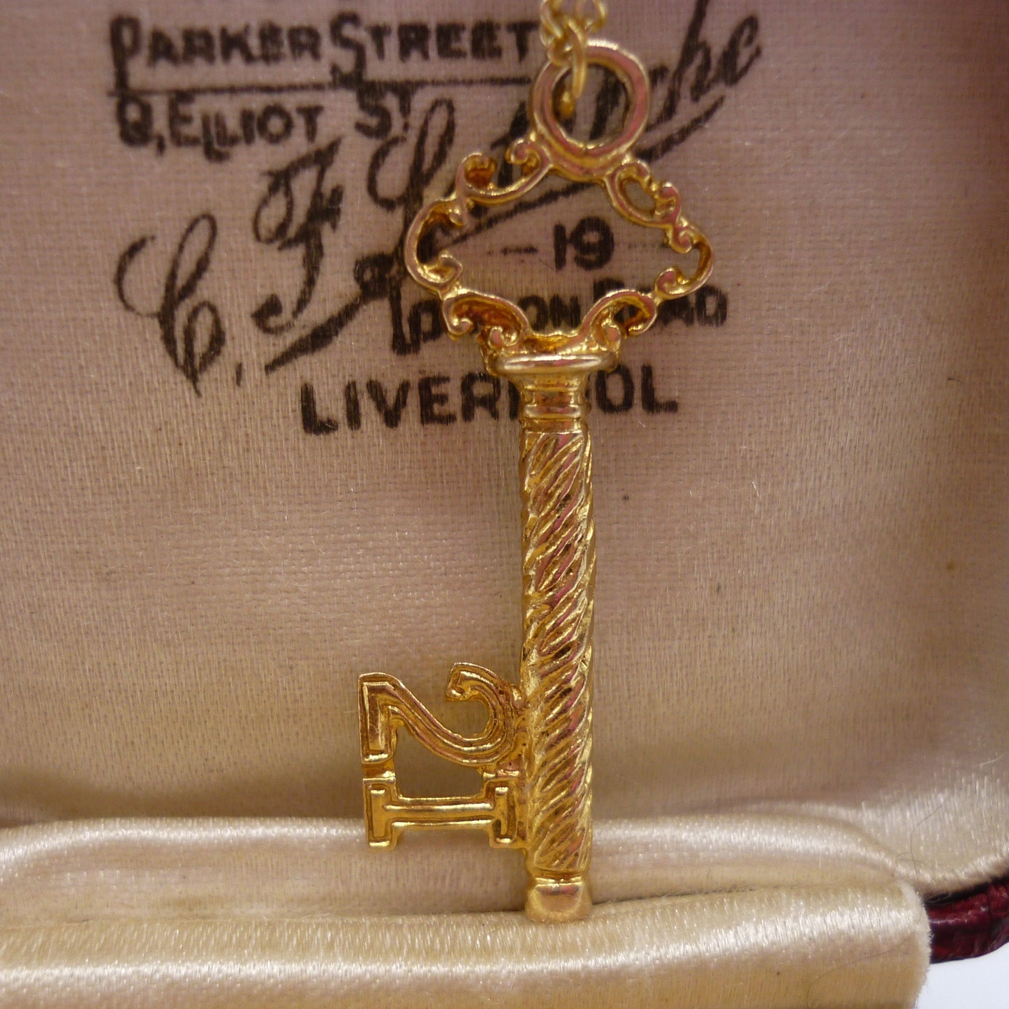 Vintage Gold 21 Key Charm Necklace