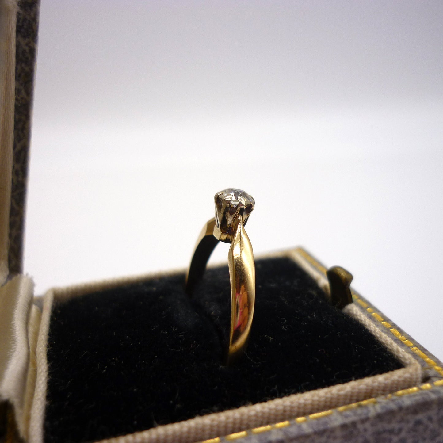 European Cut Diamond Solitaire Size 5.5