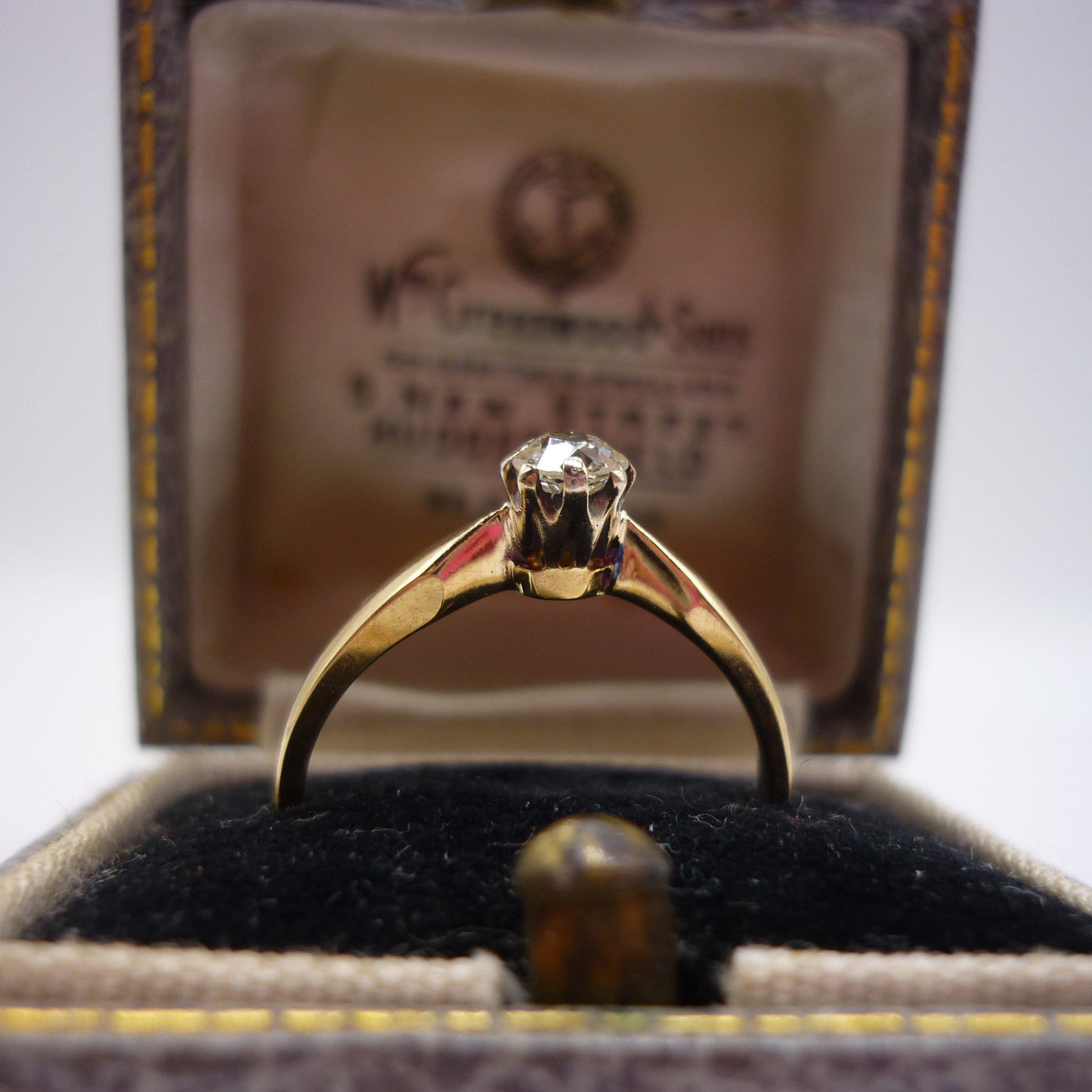 European Cut Diamond Solitaire Size 5.5