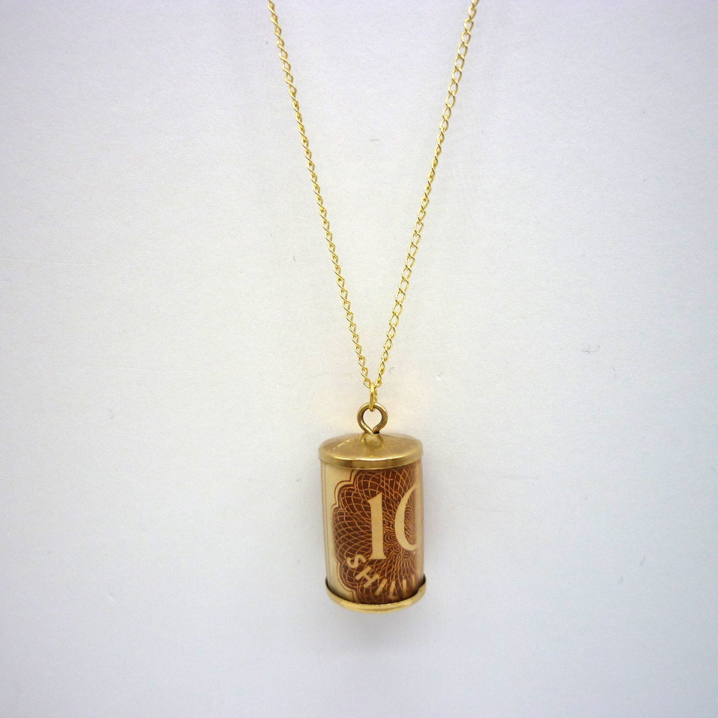 10 Shilling Note Charm Necklace