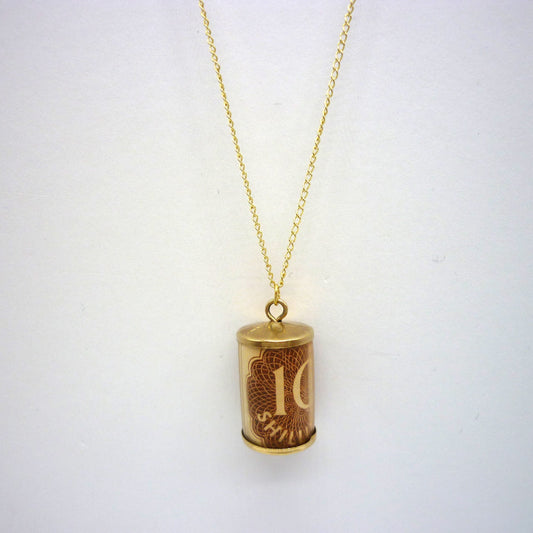 10 Shilling Note Charm Necklace