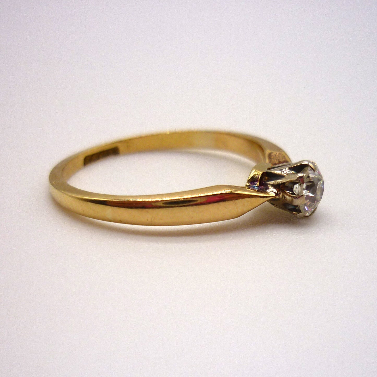 European Cut Diamond Solitaire Size 5.5