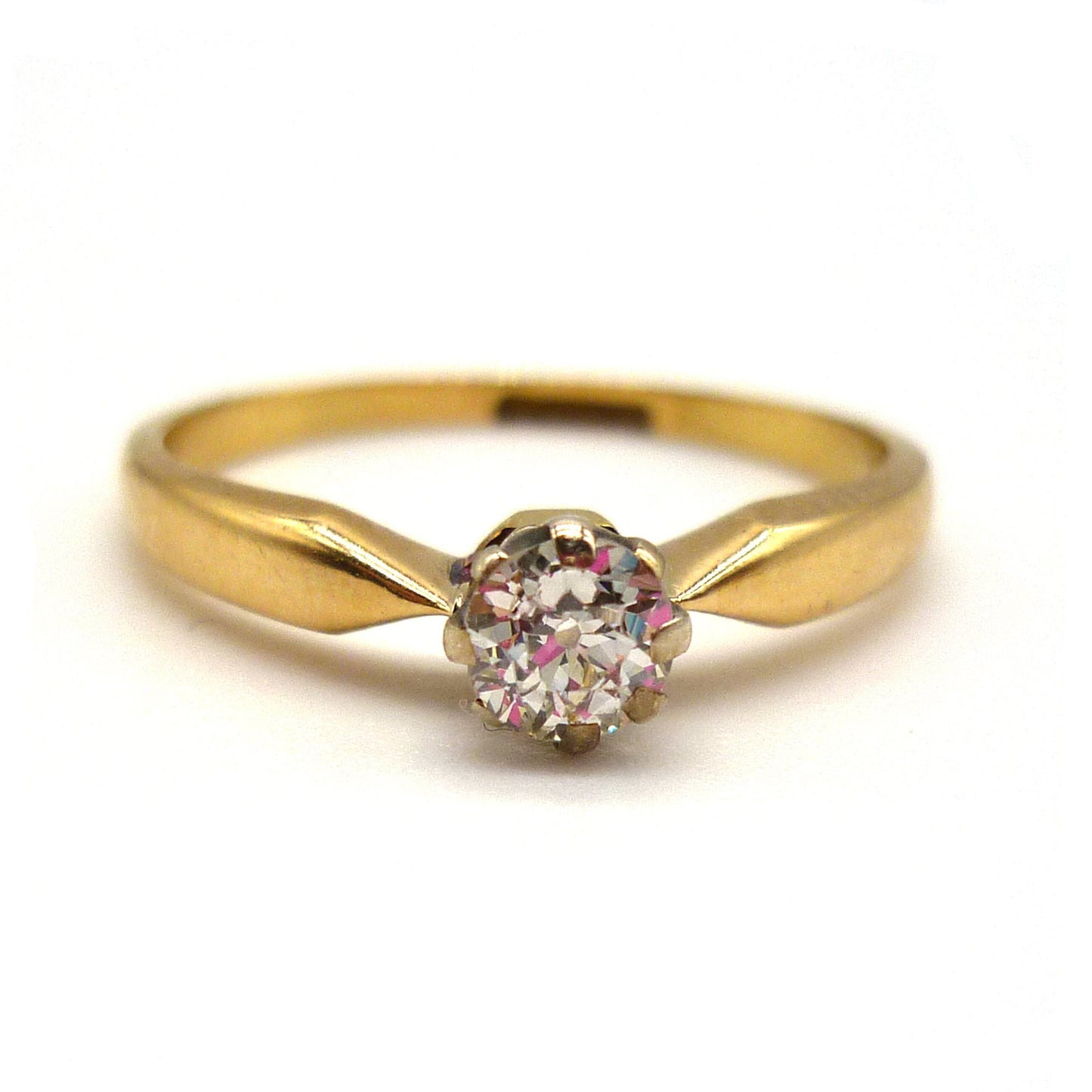 European Cut Diamond Solitaire Size 5.5
