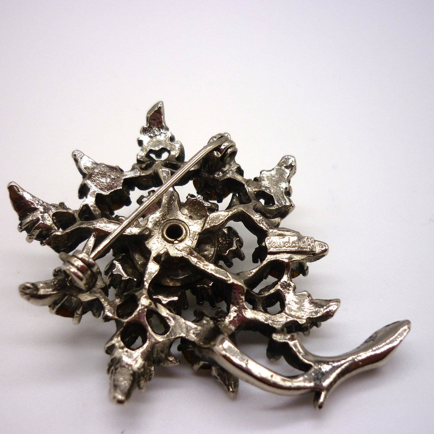 1950's Rhinestone Flower Brooch